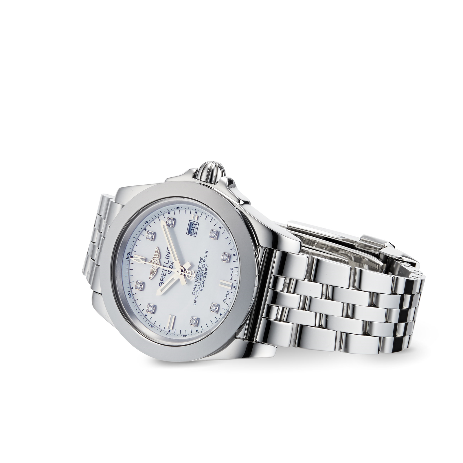 MiroTime Swiss Breitling Galactic 32 Sleek Steel W71330121A1A1