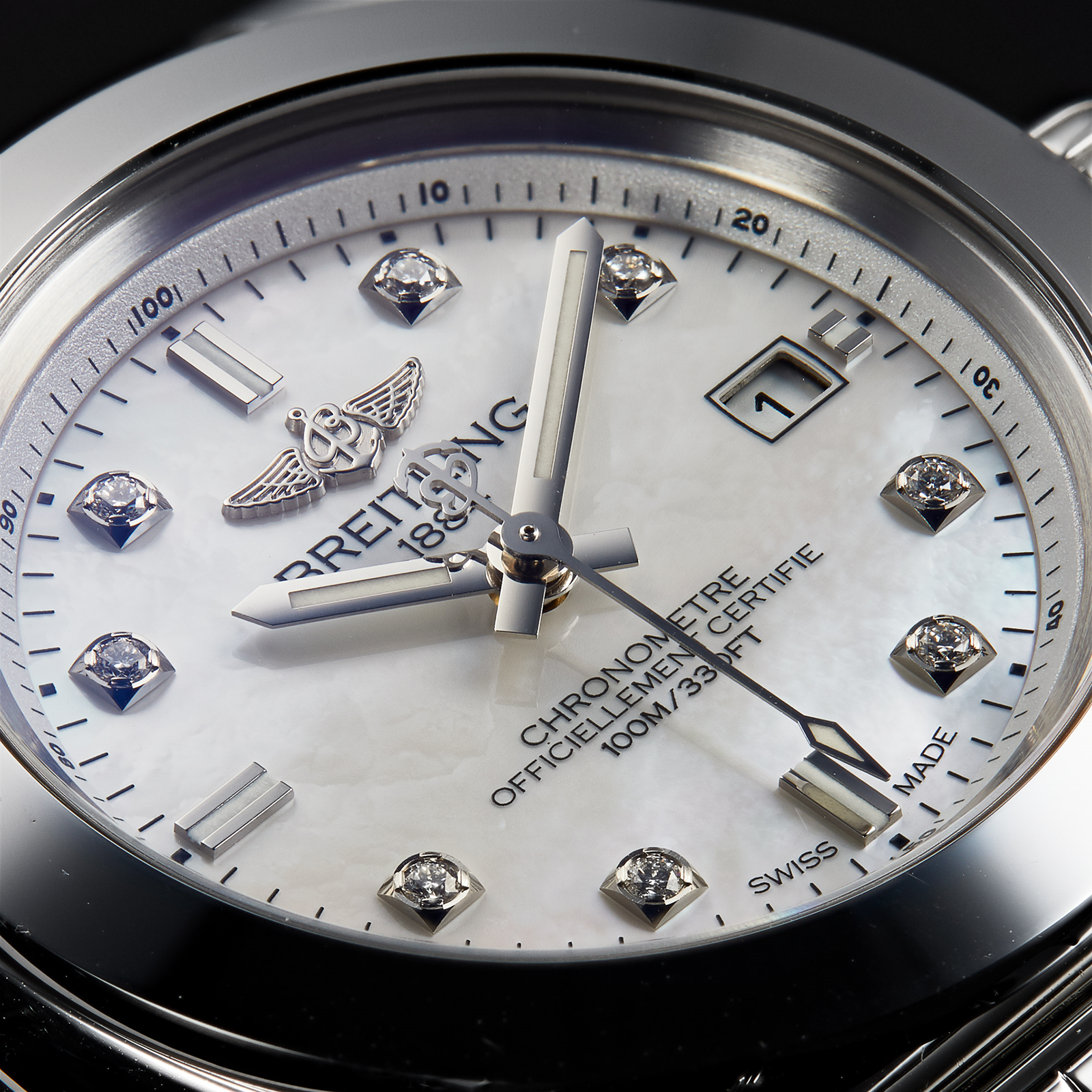MiroTime Swiss Breitling Galactic 32 Sleek Steel W71330121A1A1