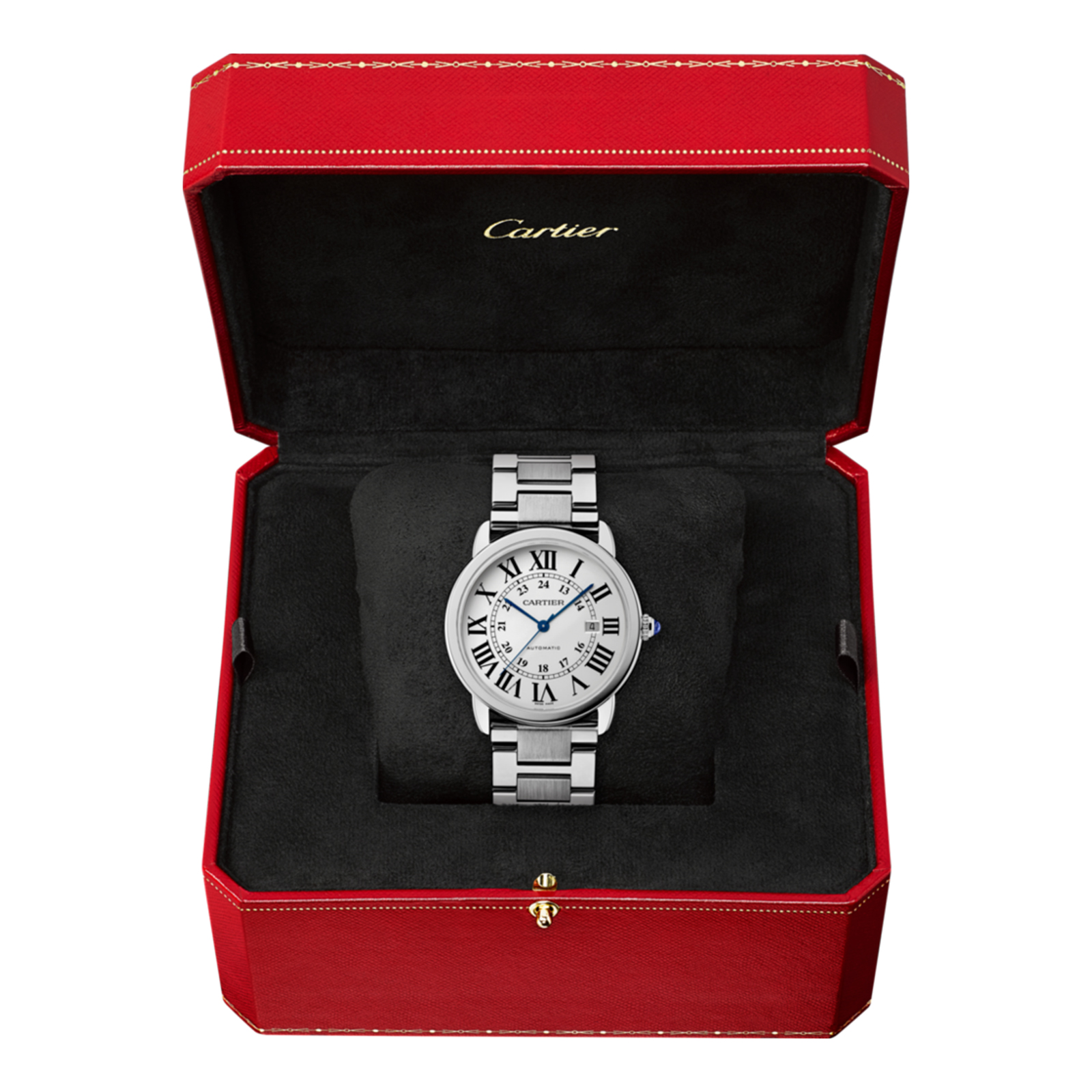 MiroTime Swiss Ronde Solo de Cartier watch, 42 mm, steel