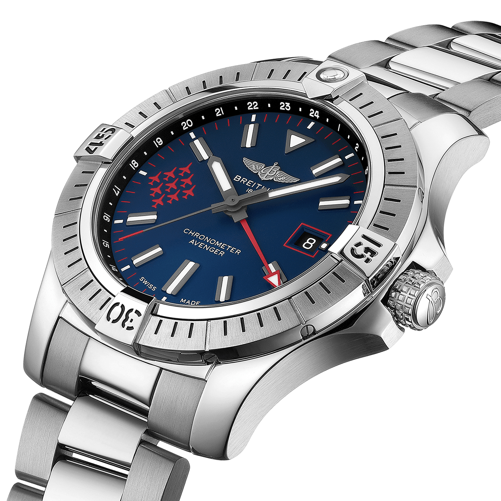 MiroTime Swiss Breitling Exclusive Avenger Royal Air Force Red Arrows Limited Edition A323951A1C1A1