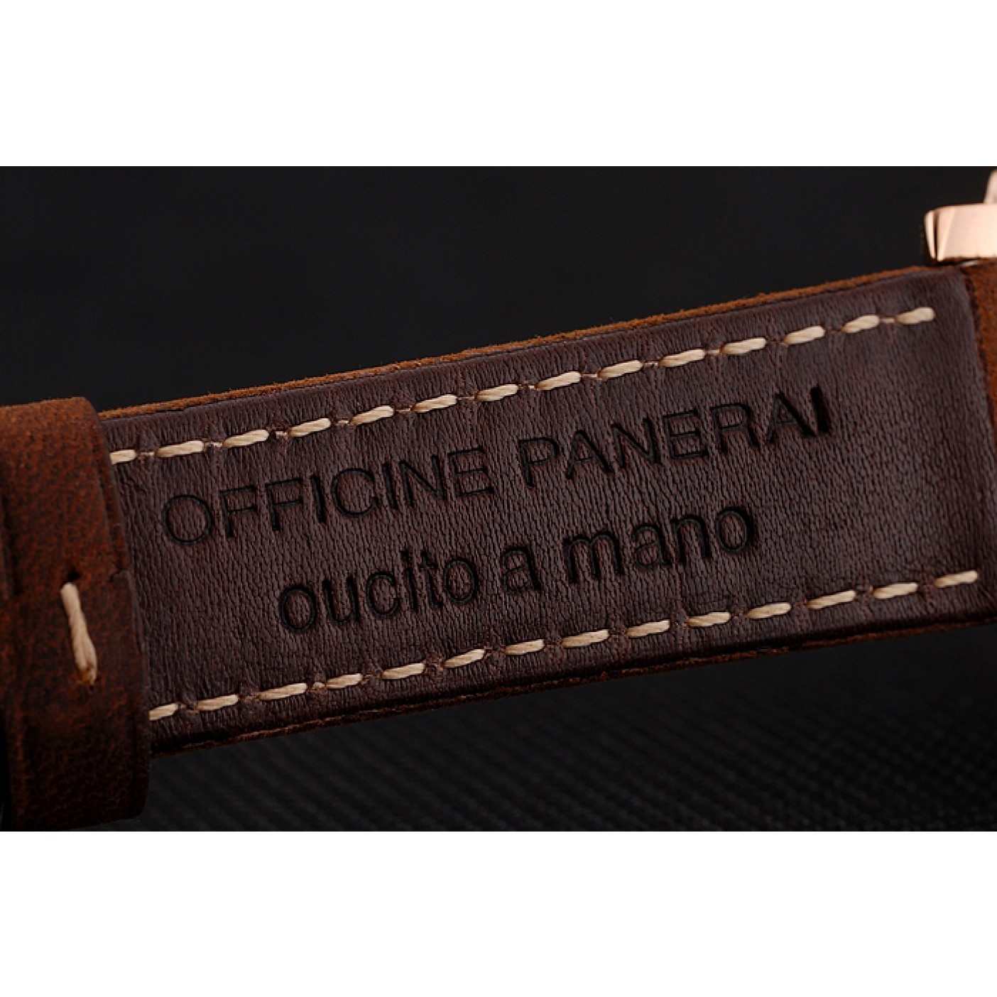 MiroTime Panerai Radiomir White Dial Diamond Bezel Rose Gold Case Brown Suede Leather Strap 1453799