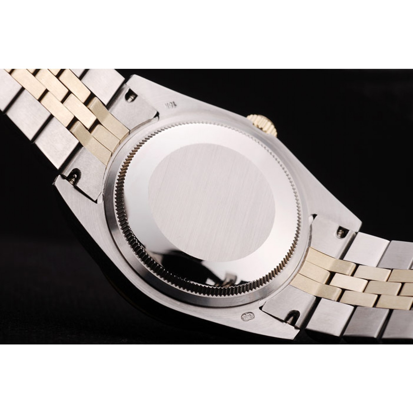 MiroTime Rolex DateJust Brushed Stainless Steel Case Silver Flowers Dial Diamonds Plated