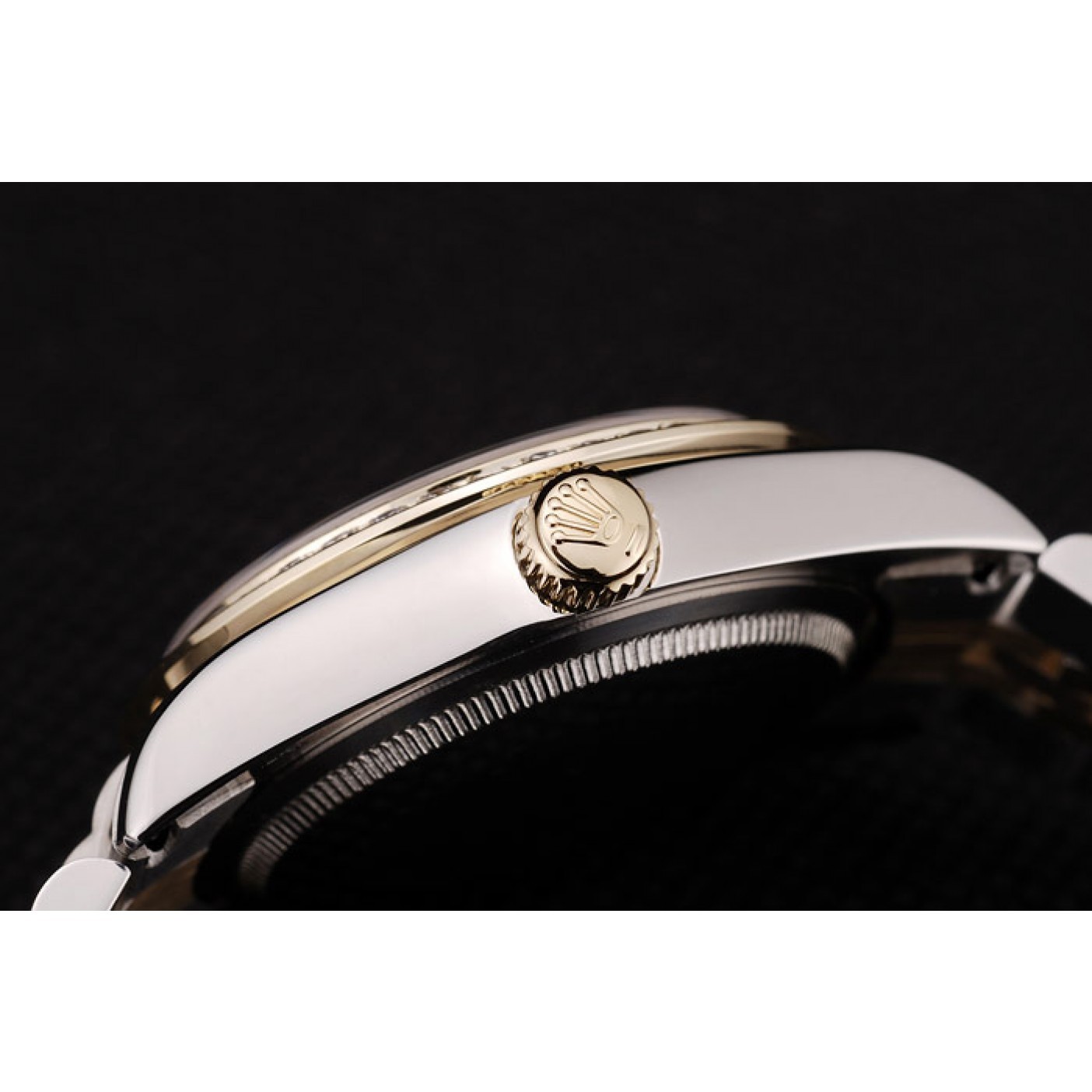MiroTime Rolex DateJust Brushed Stainless Steel Case Silver Flowers Dial Diamonds Plated