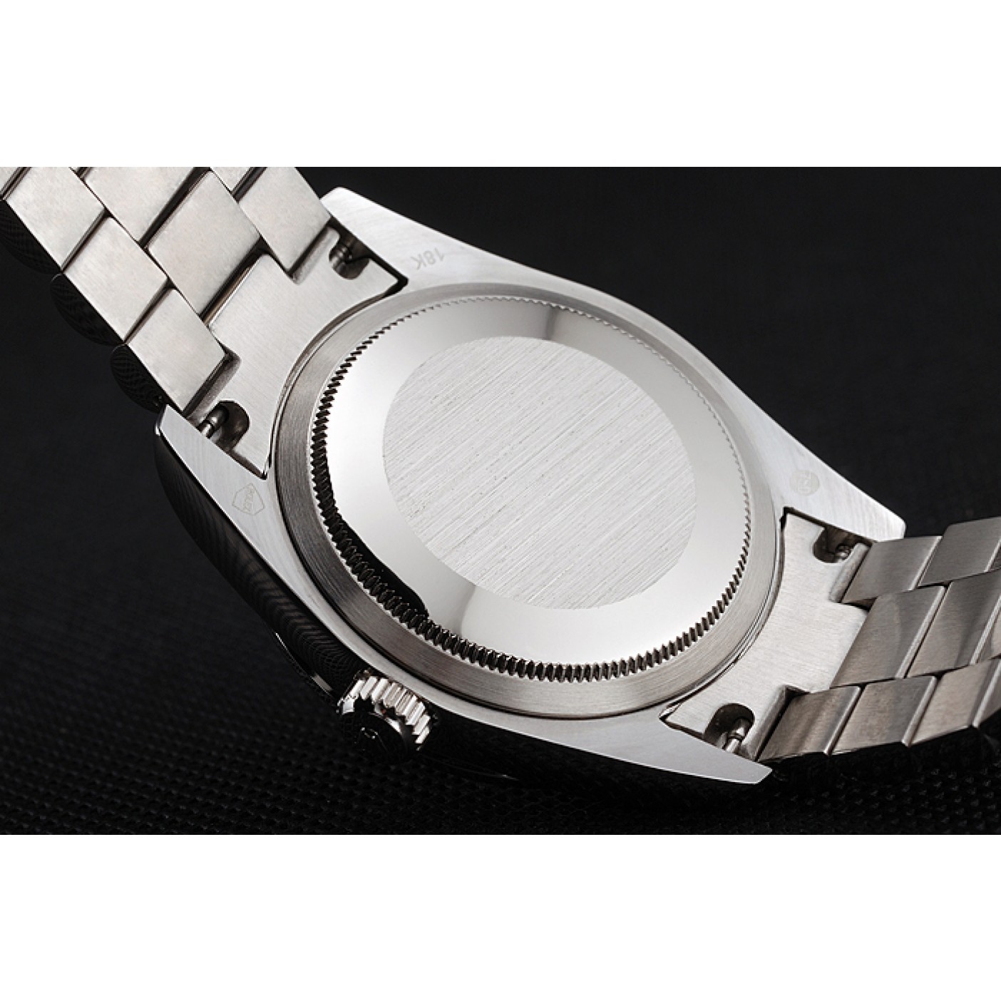 MiroTime Swiss Rolex Day Date Diamond Pave Dial And Bezel And Stainless Steel Bracelet