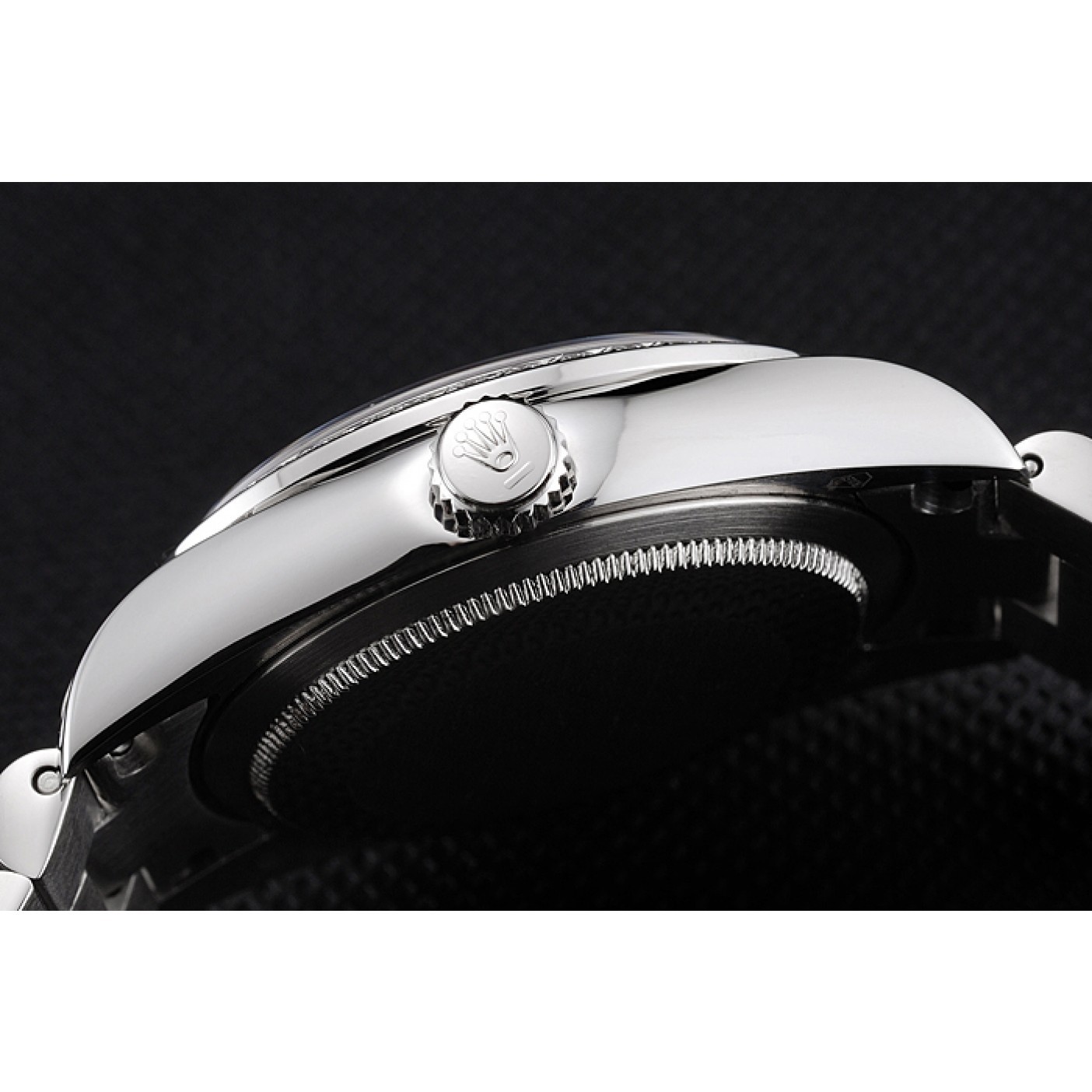 MiroTime Swiss Rolex Day Date Diamond Pave Dial And Bezel And Stainless Steel Bracelet