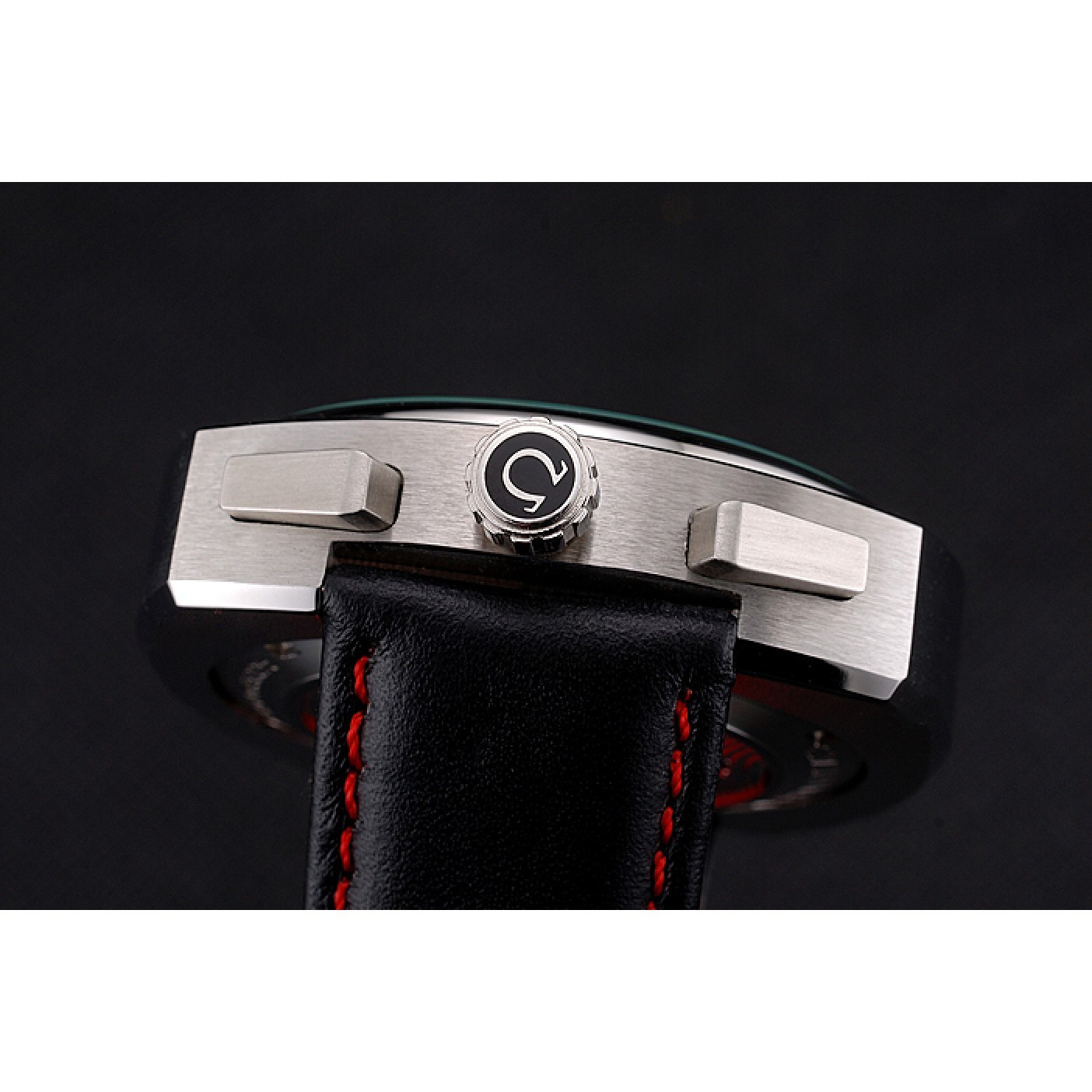 MiroTime Omega Seamaster Bullhead White Dial Stainless Steel Case Black Leather Strap 622825