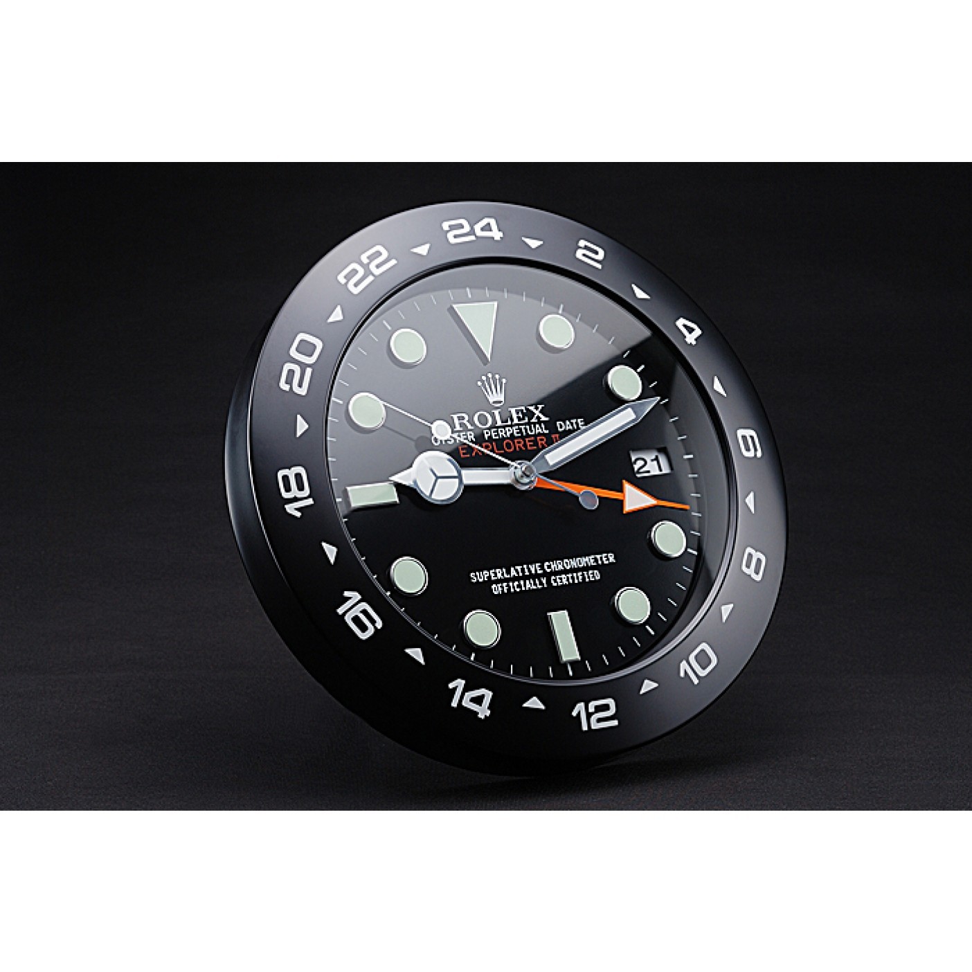 MiroTime Rolex Explorer II Wall Clock Black 622477