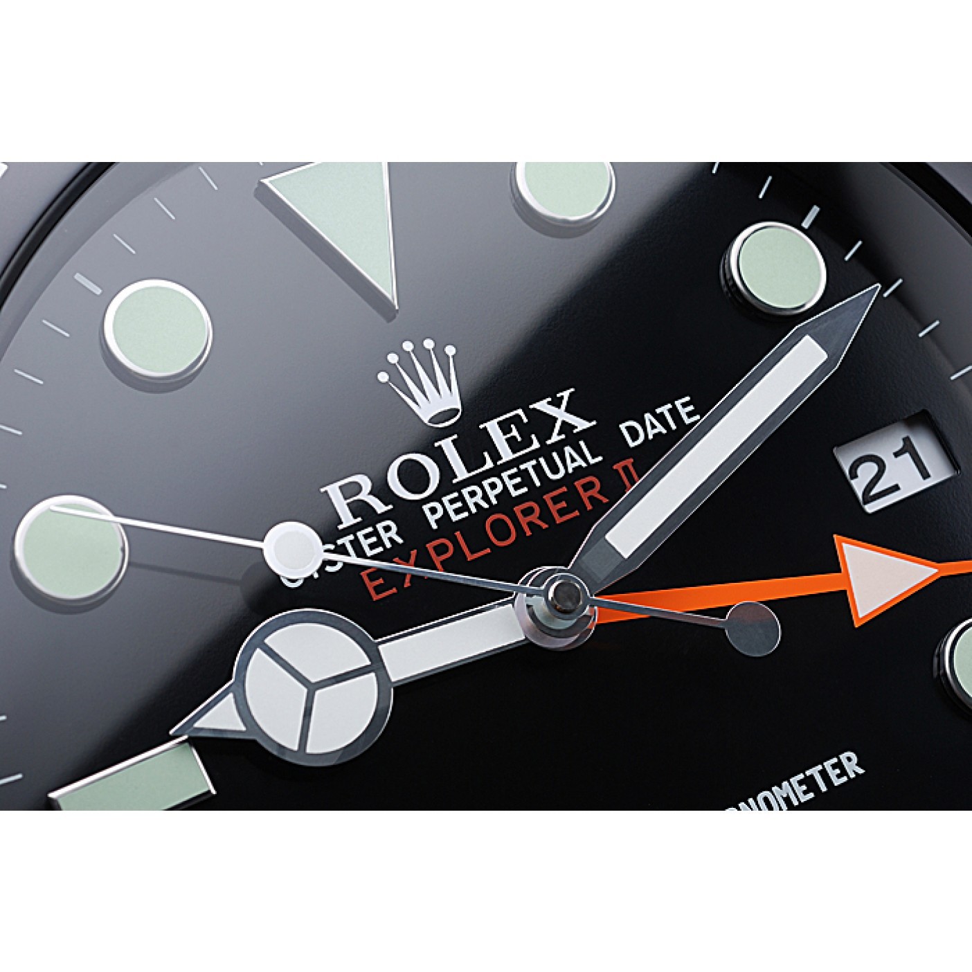 MiroTime Rolex Explorer II Wall Clock Black 622477