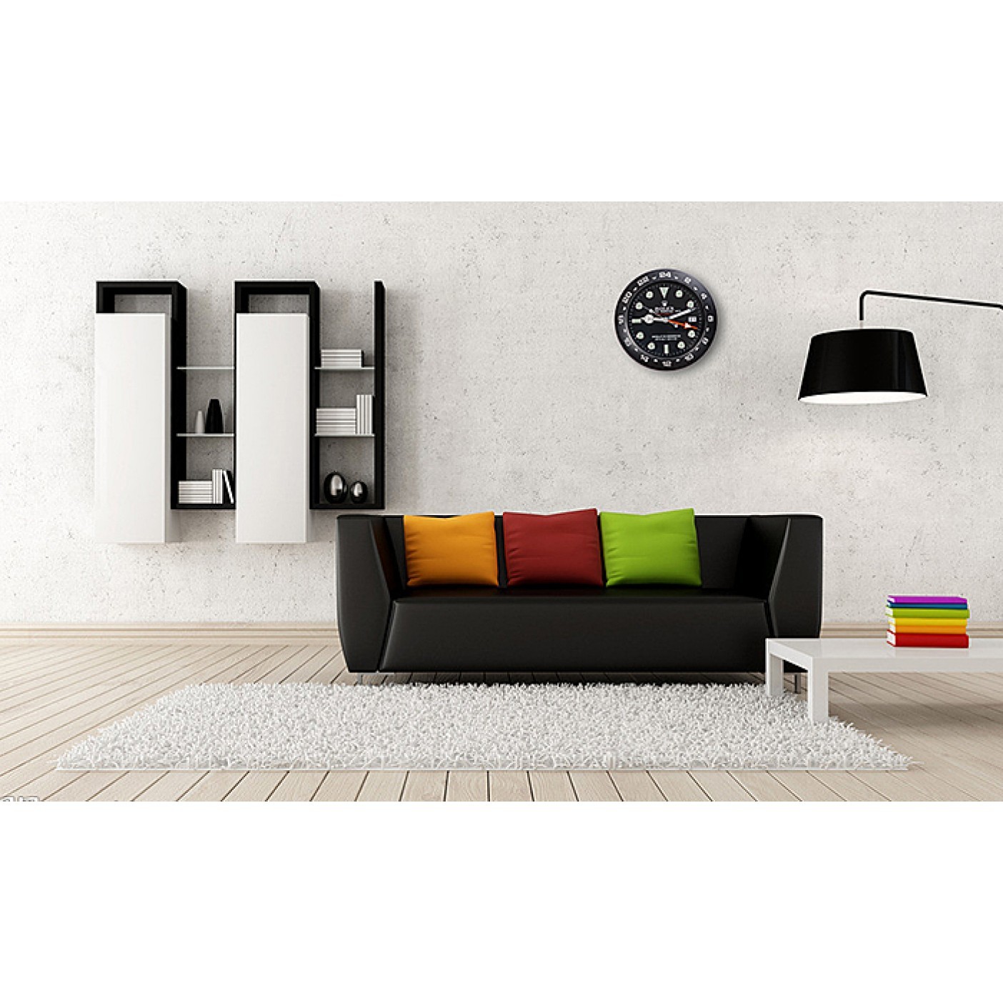 MiroTime Rolex Explorer II Wall Clock Black 622477