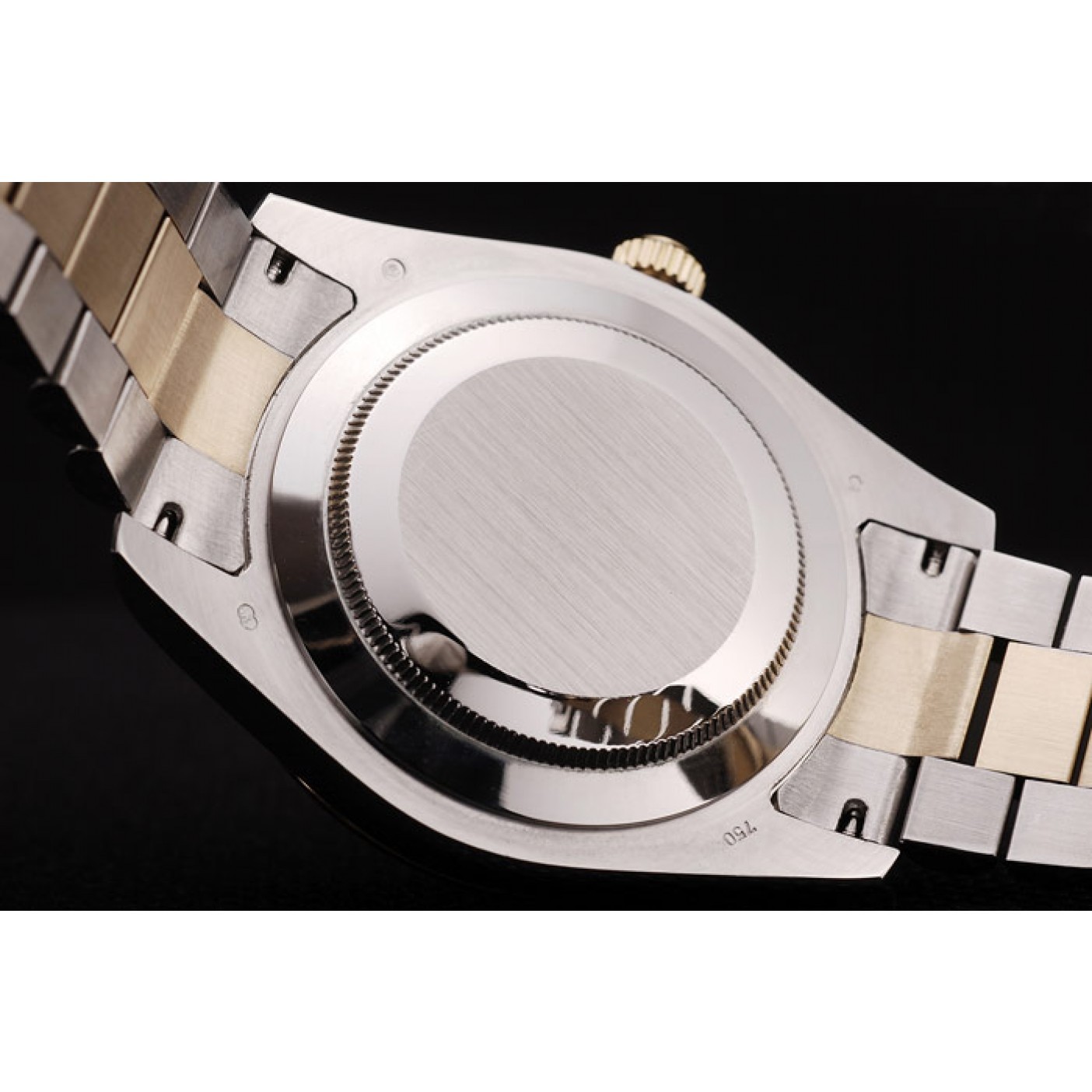 MiroTime Rolex DateJust Gold Ribbed Pattern Bezel Brown Dial