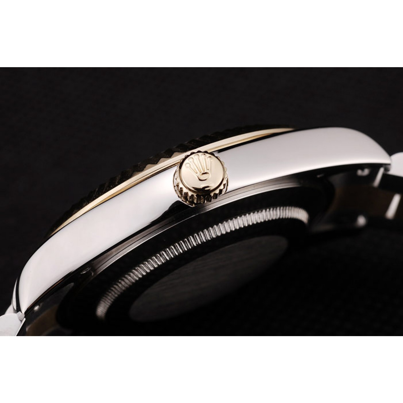 MiroTime Rolex DateJust Gold Ribbed Pattern Bezel Brown Dial
