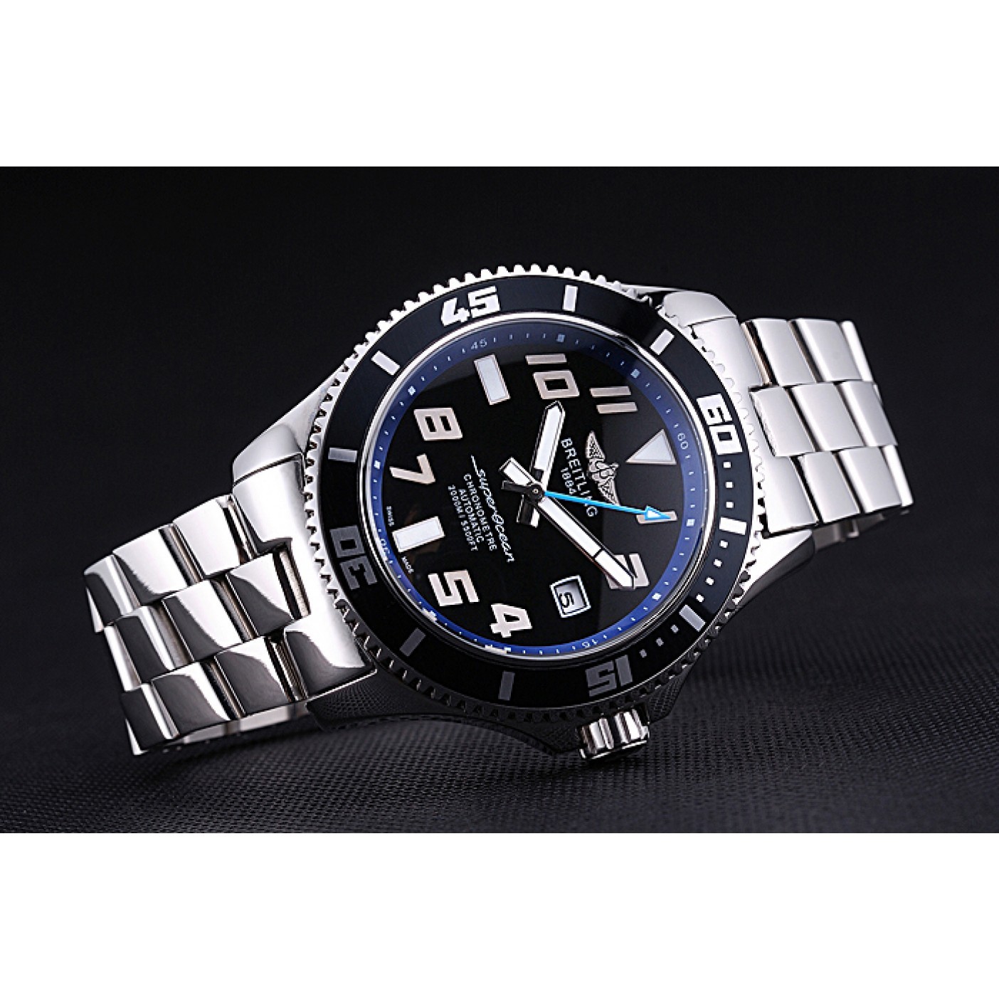 MiroTime Breitling Superocean 44 Abyss Blue Accents Stainless Steel Bracelet 622506