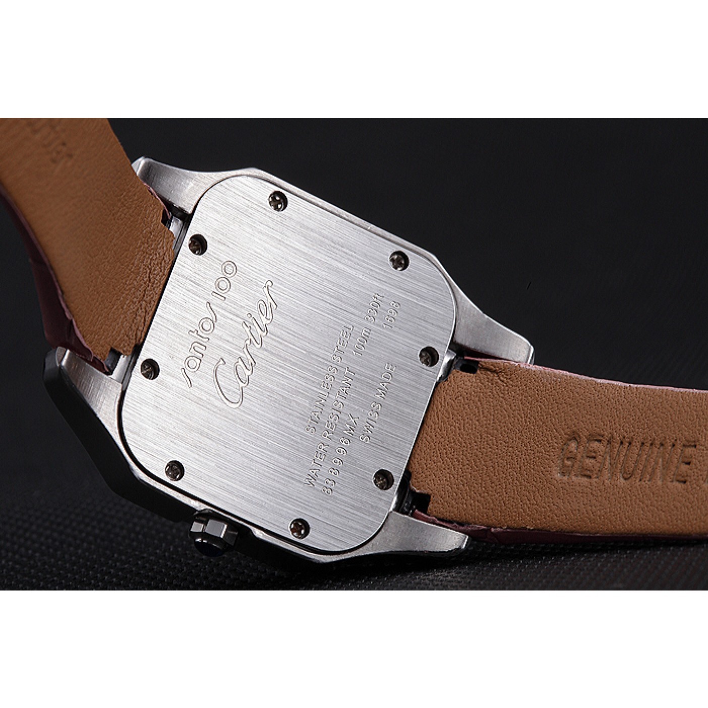 MiroTime Cartier Santos 100 Polished Stainless Steel Bezel 621922