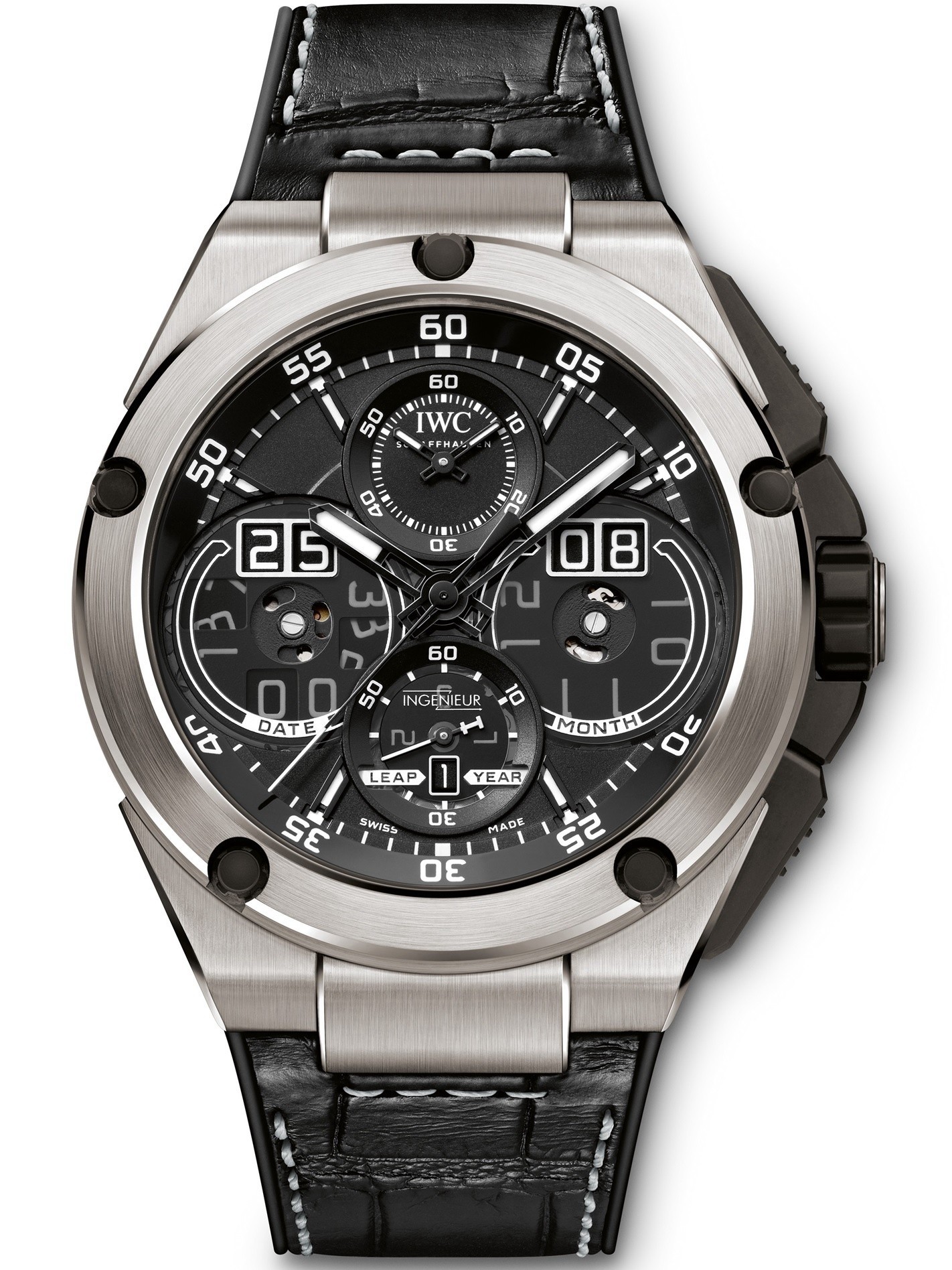 MiroTime AAA Replica IWC Ingenieur Perpetual Calendar Digital Date Month 46mm Mens Watch IW379201
