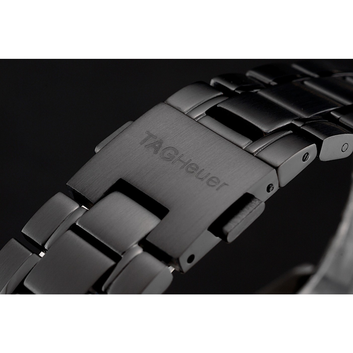 MiroTime Tag Heuer Carrera Ion Plated Stainless Steel Bracelet Black Dial 801445