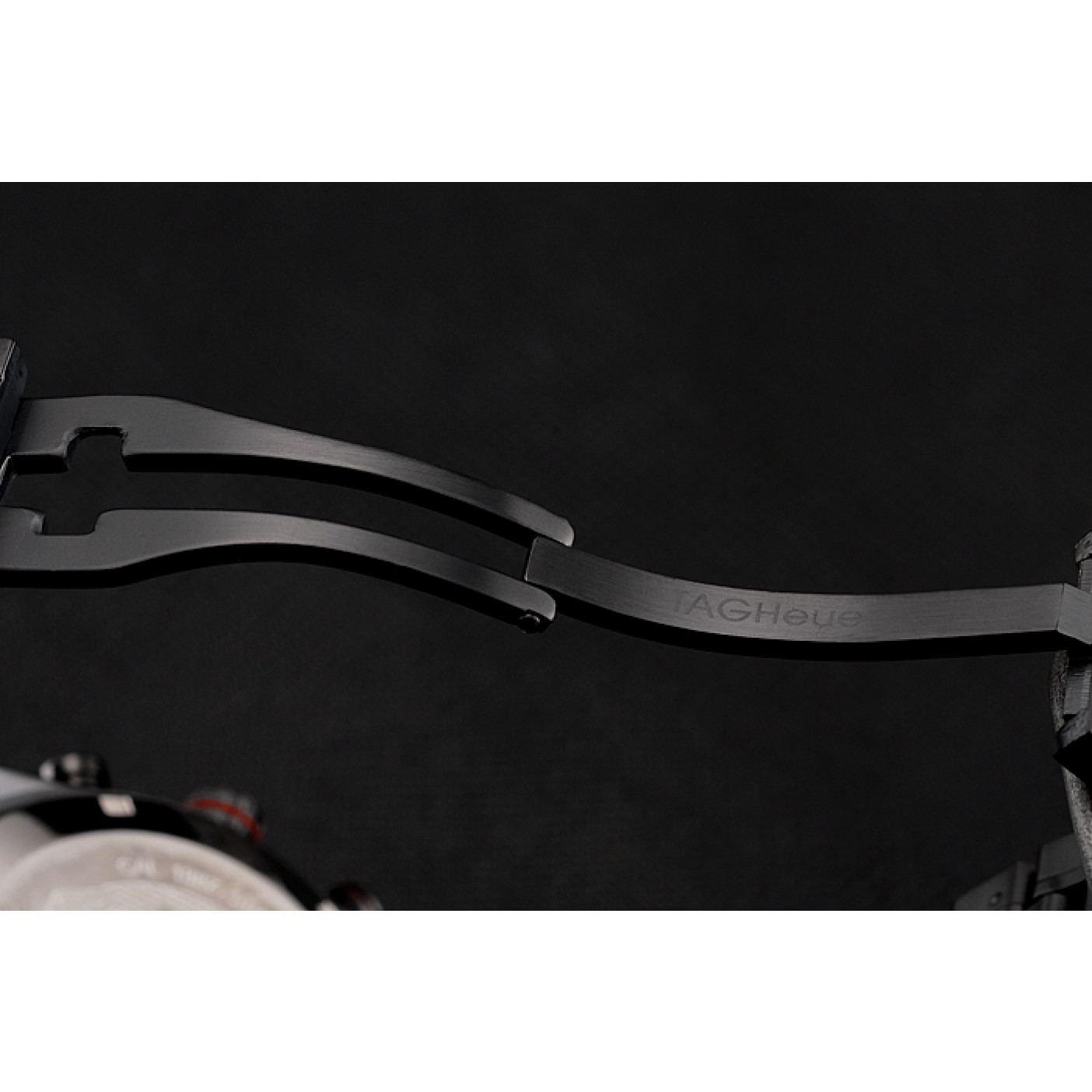 MiroTime Tag Heuer Carrera Ion Plated Stainless Steel Bracelet Black Dial 801445