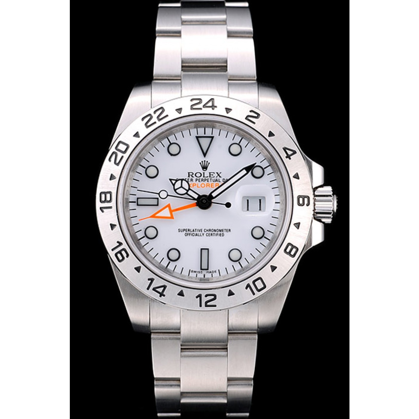 MiroTime Rolex Explorer Stainless Steel Bezel White Dial Watch