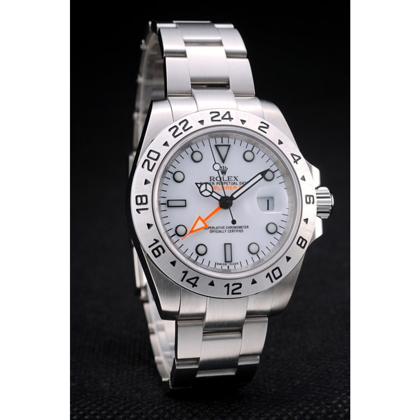 MiroTime Rolex Explorer Stainless Steel Bezel White Dial Watch