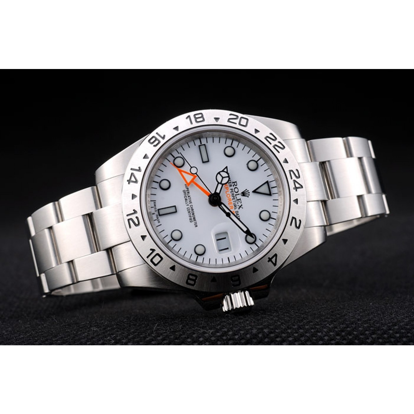 MiroTime Rolex Explorer Stainless Steel Bezel White Dial Watch