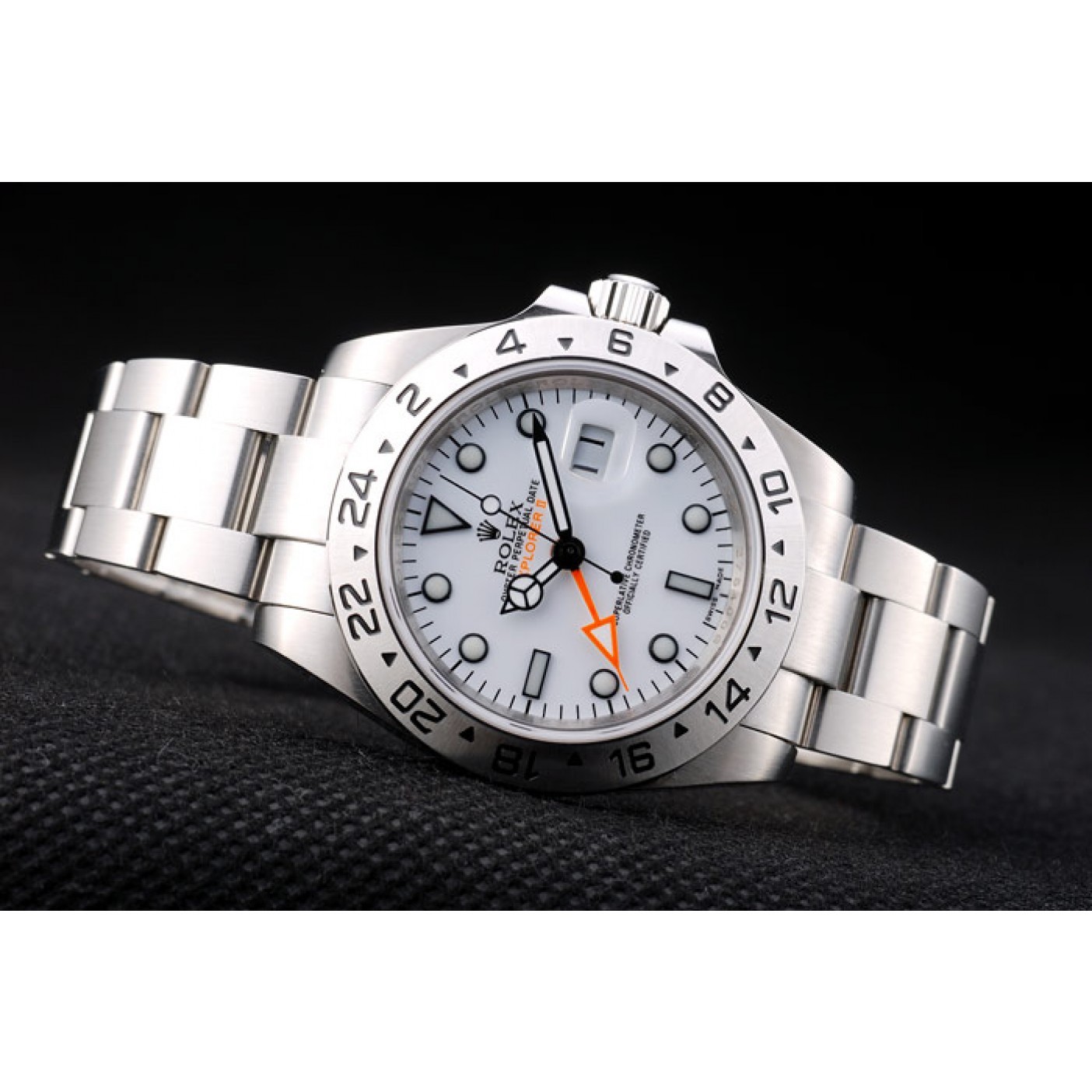 MiroTime Rolex Explorer Stainless Steel Bezel White Dial Watch