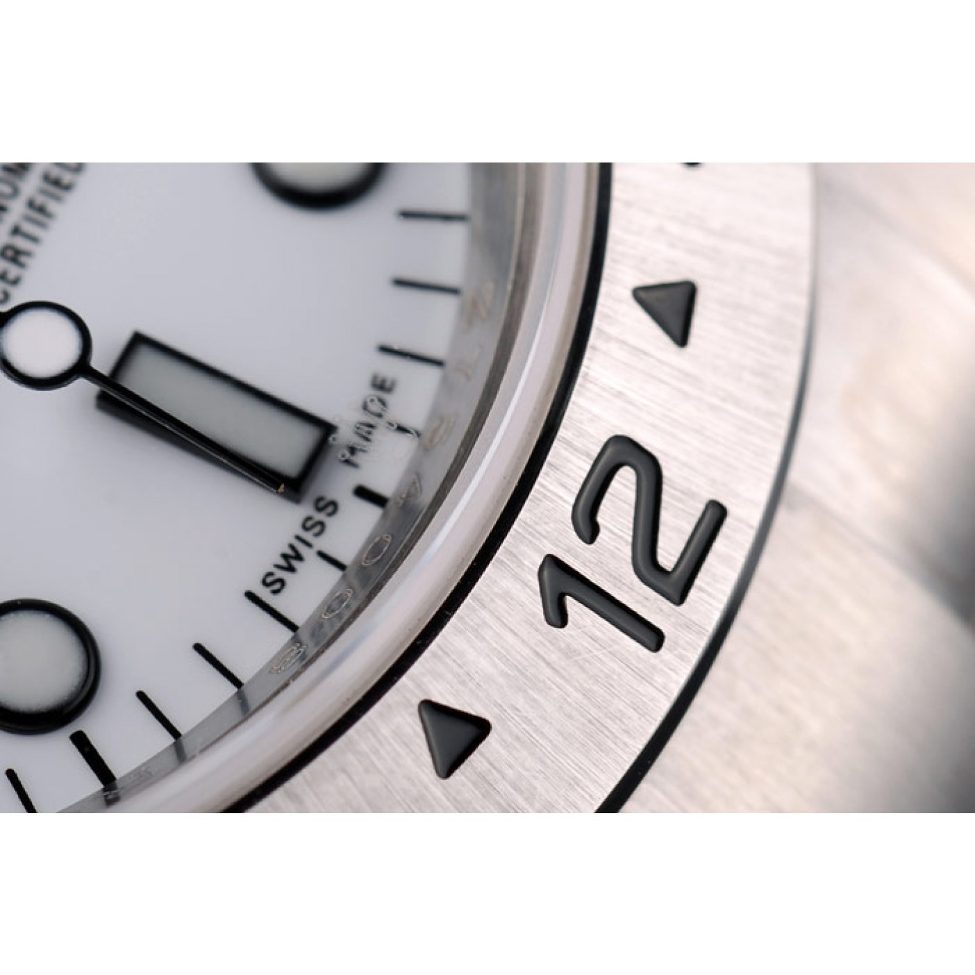 MiroTime Rolex Explorer Stainless Steel Bezel White Dial Watch