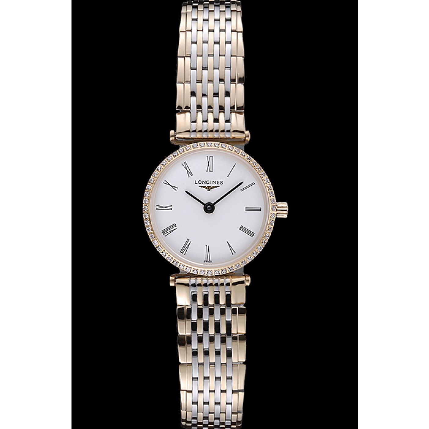 MiroTime Longines La Grande Classique Two Tone Band White Dial Diamond Bezel Femme 622104