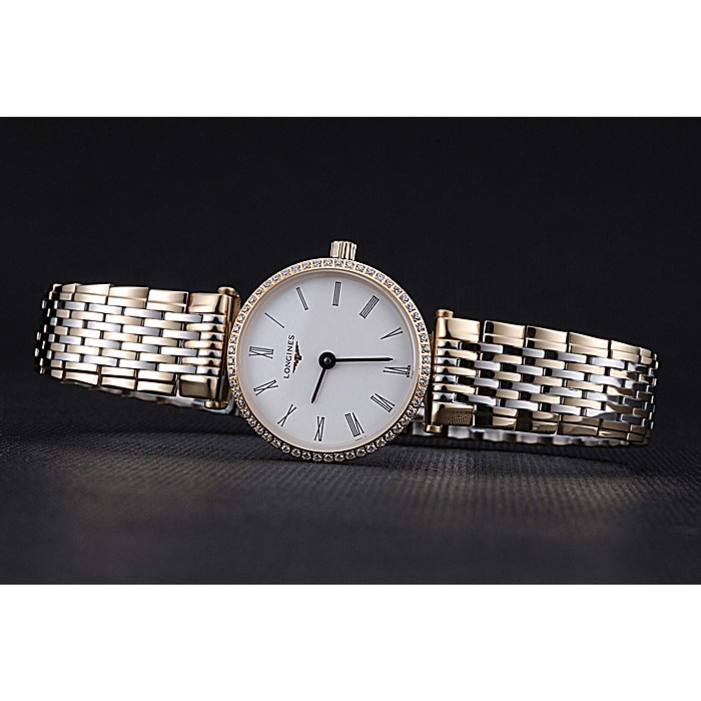 MiroTime Longines La Grande Classique Two Tone Band White Dial Diamond Bezel Femme 622104