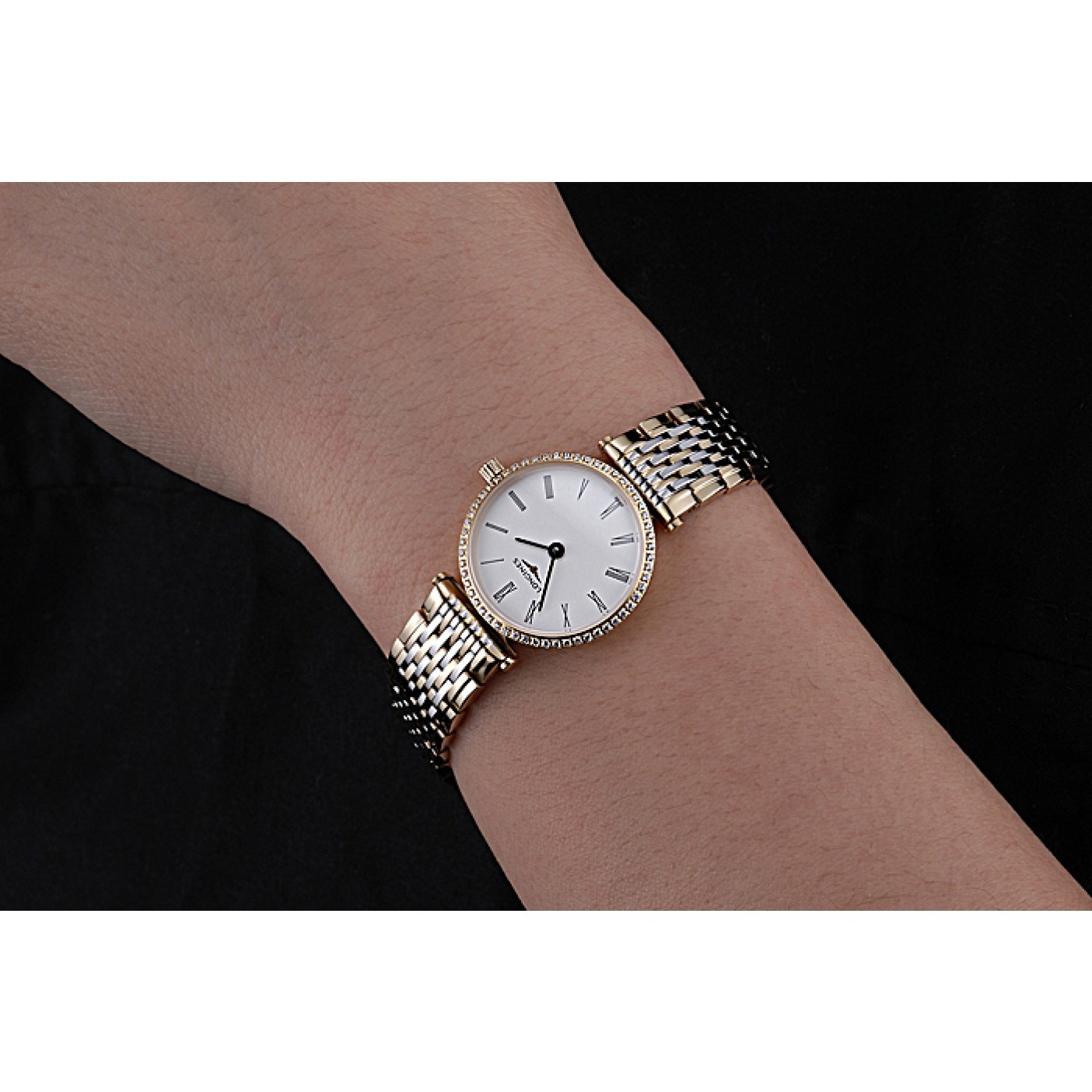 MiroTime Longines La Grande Classique Two Tone Band White Dial Diamond Bezel Femme 622104