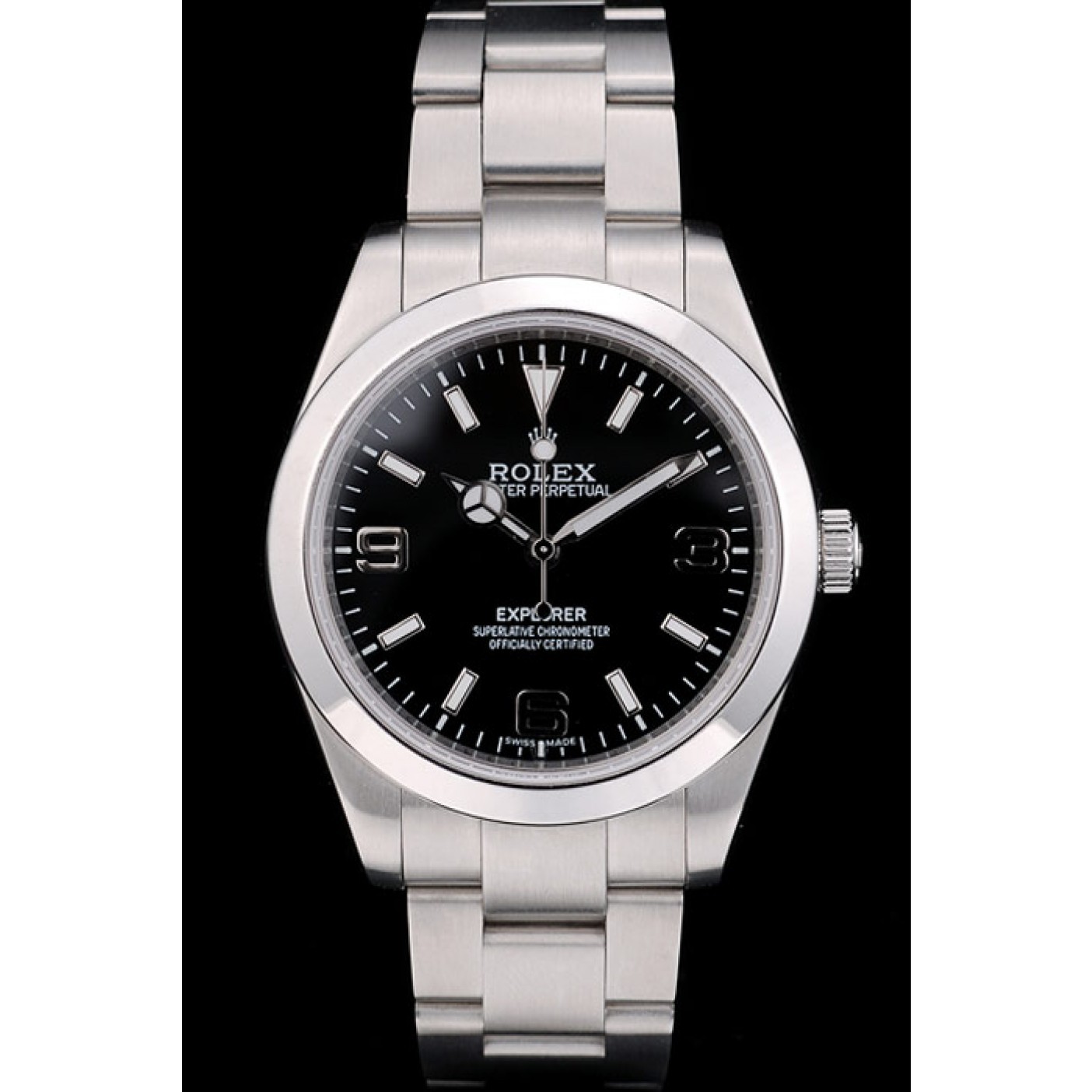 MiroTime Rolex Explorer Stainless Steel Bezel Black Dial 41984