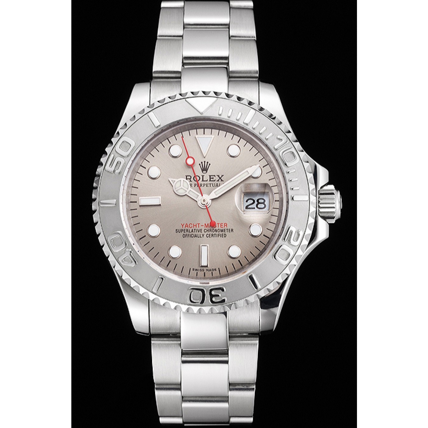 MiroTime Swiss Rolex Yacht-Master Gray Dial Stainless Steel Case And Bracelet
