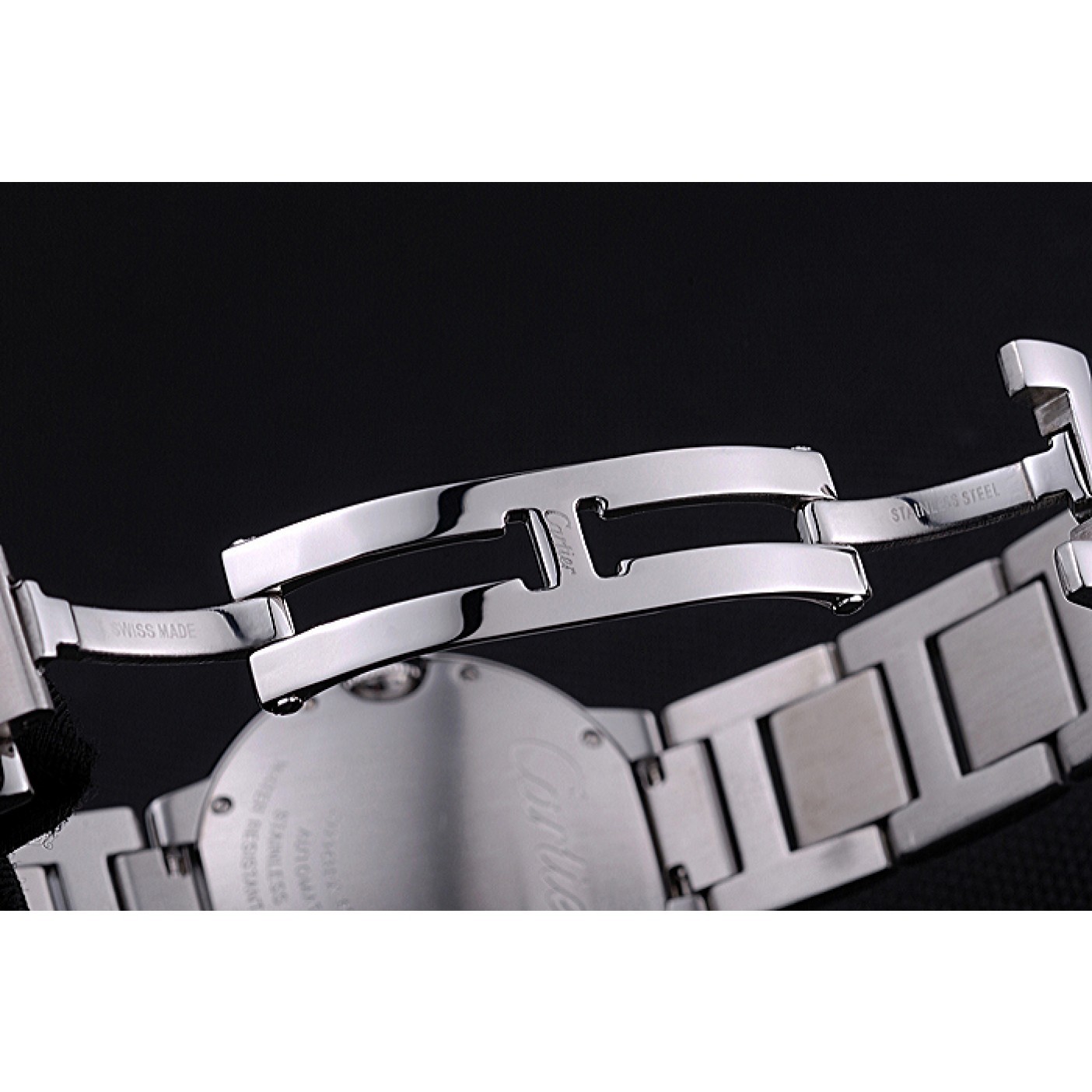 MiroTime Swiss Cartier Ballon Bleu de Cartier White Dial Roman Numerals Stainless Steel Bracelet 622555