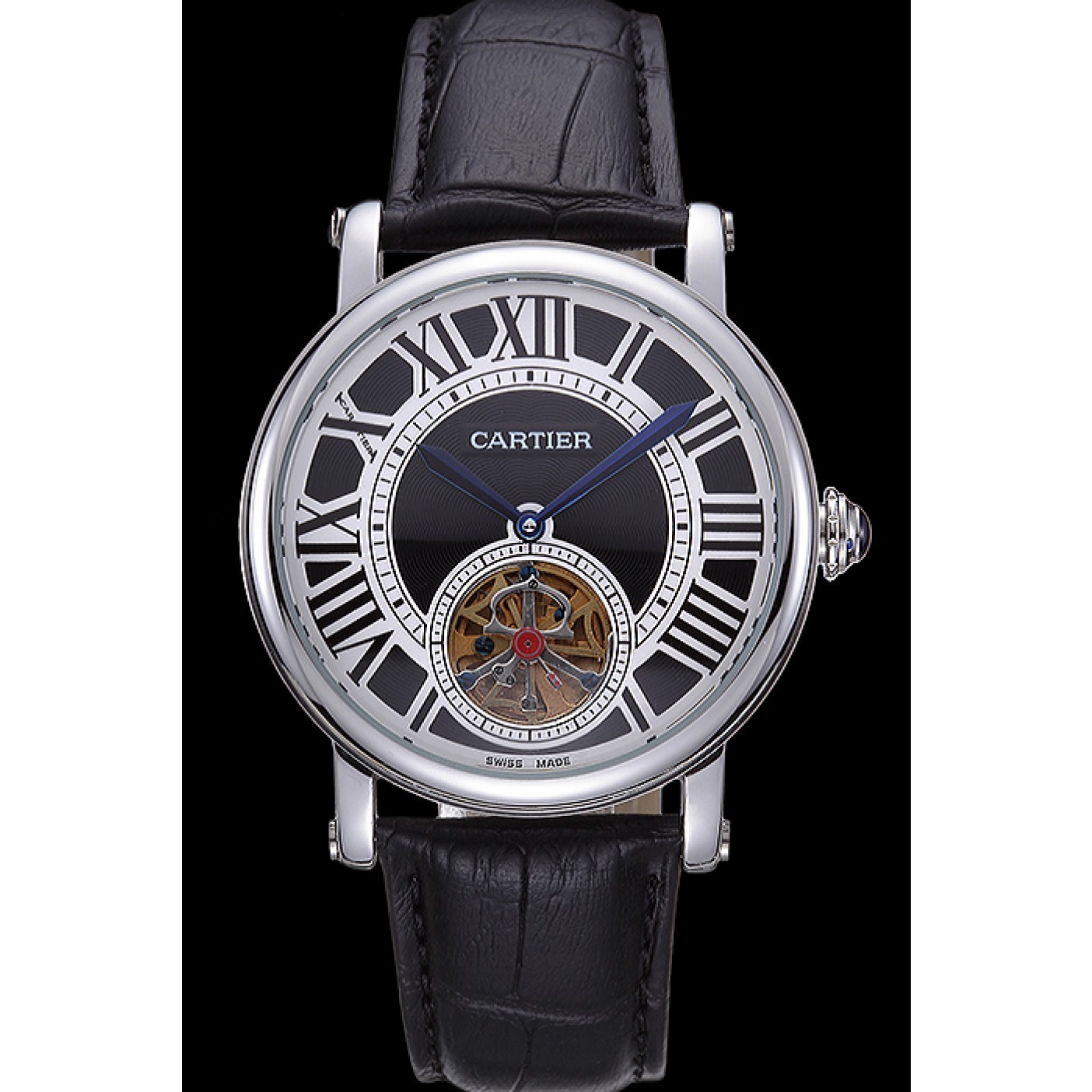 MiroTime Cartier Rotonde Flying Tourbillon Black Dial 621955