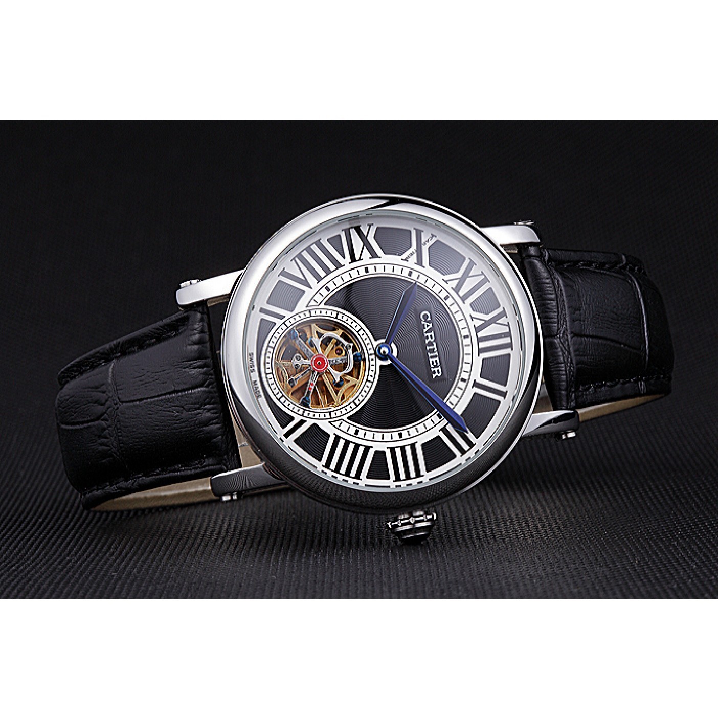 MiroTime Cartier Rotonde Flying Tourbillon Black Dial 621955