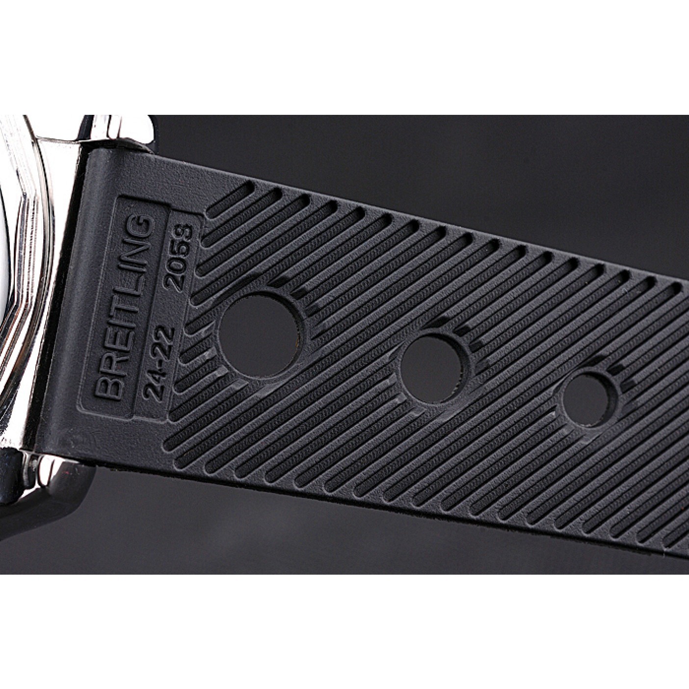 MiroTime Breitling Chronomat White Dial Rose Gold Bezel And Subdials Stainless Steel Case Black Rubber Strap