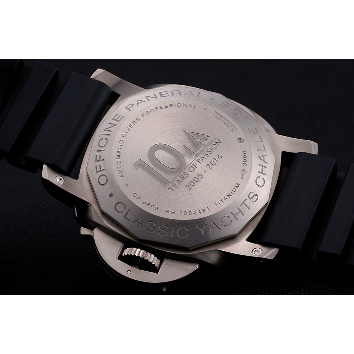 MiroTime Swiss Panerai Luminor Submersible Black Dial Stainless Steel Case Black Rubber Strap