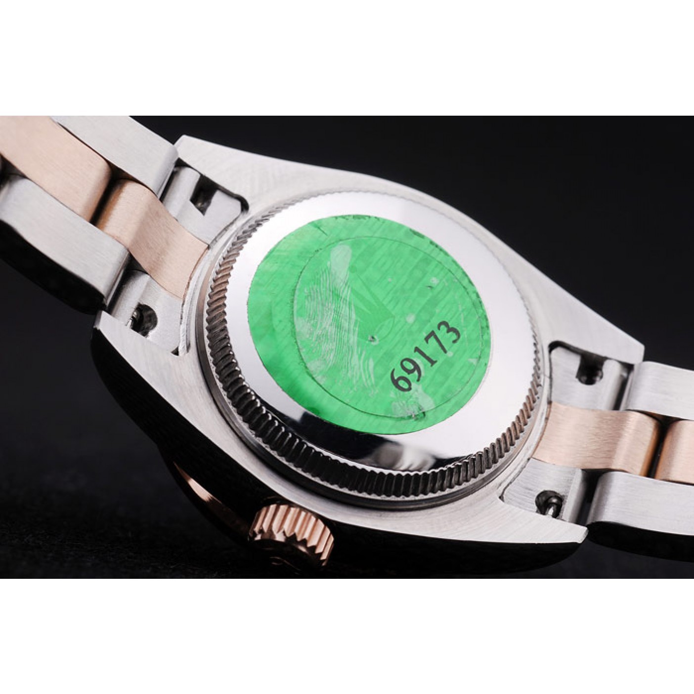 MiroTime Rolex Datejust Diamonds Rose Gold Polished Bezel Brown Dial 7475