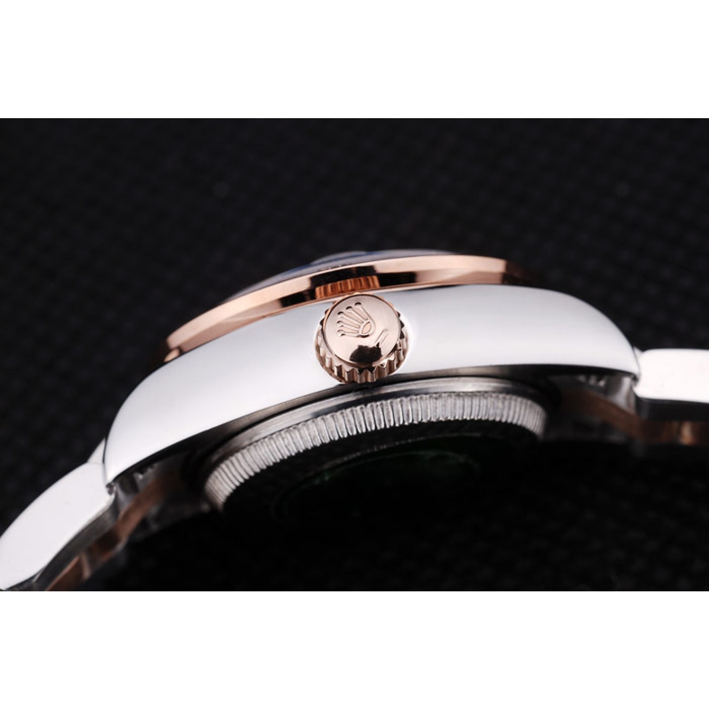MiroTime Rolex Datejust Diamonds Rose Gold Polished Bezel Brown Dial 7475