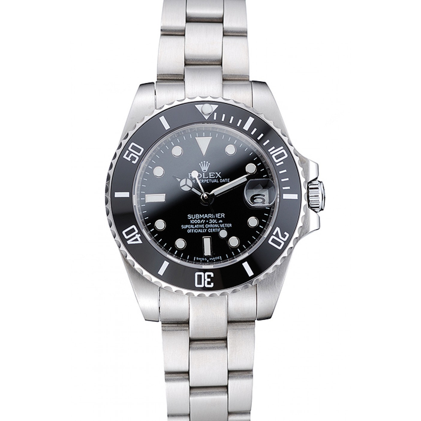 MiroTime Rolex Submariner Date Black Dial Stainless Steel Bracelet 1454153