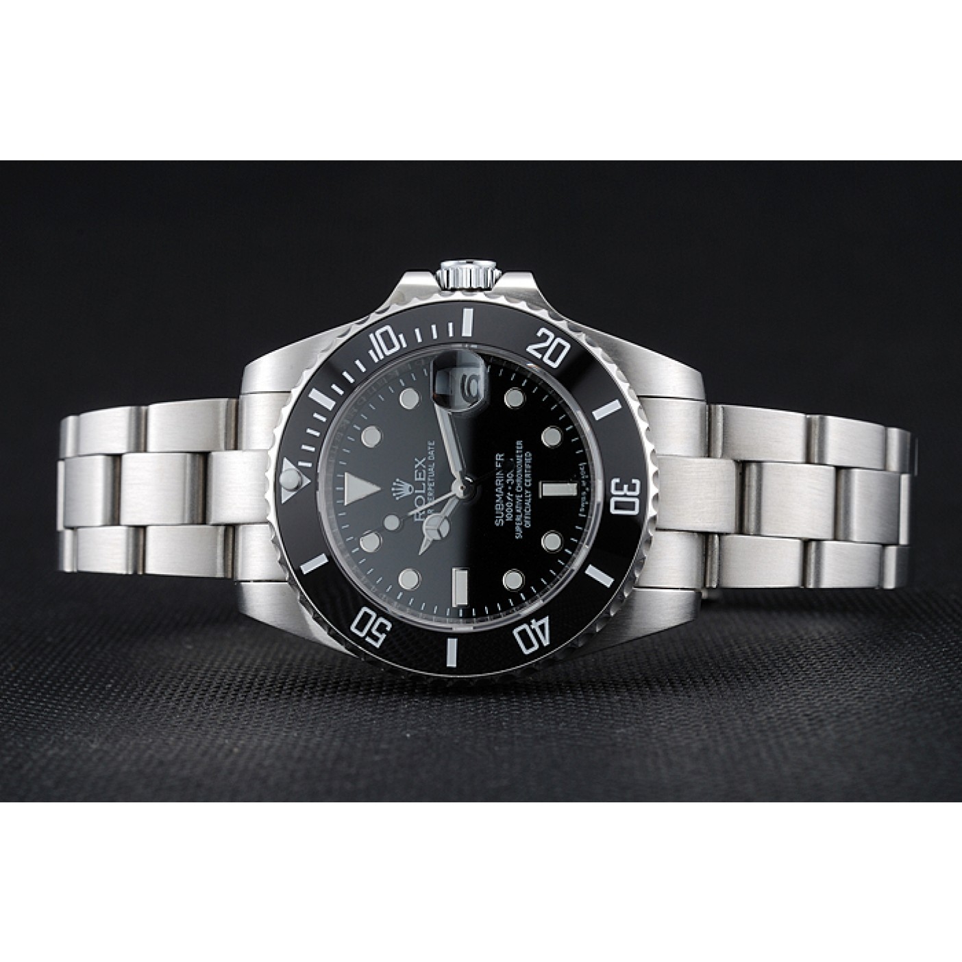 MiroTime Rolex Submariner Date Black Dial Stainless Steel Bracelet 1454153