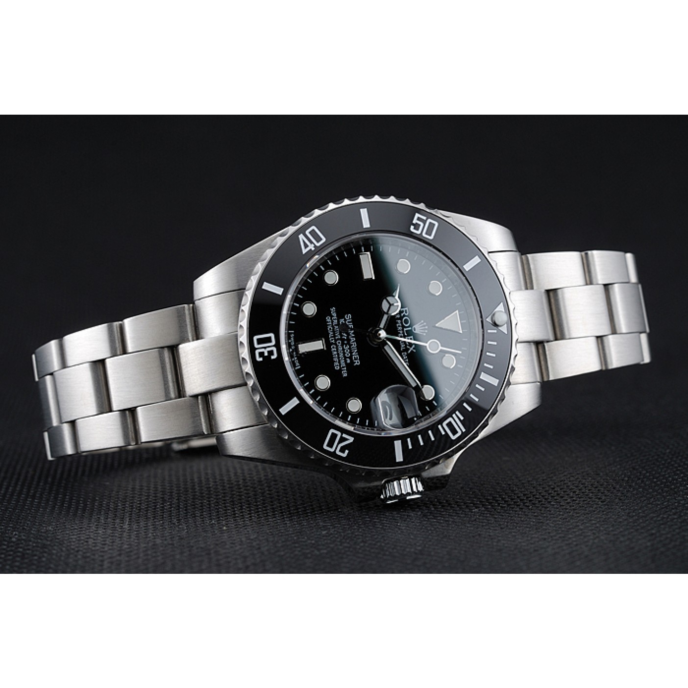 MiroTime Rolex Submariner Date Black Dial Stainless Steel Bracelet 1454153