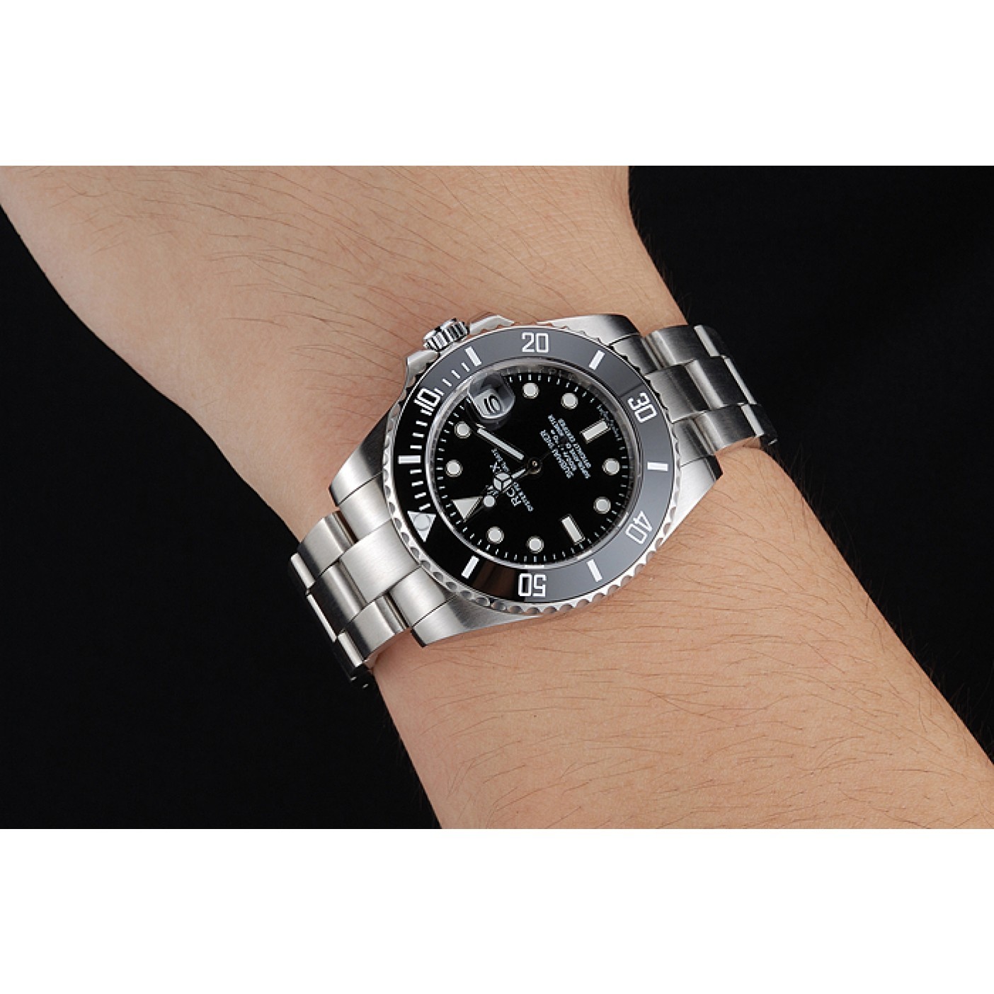 MiroTime Rolex Submariner Date Black Dial Stainless Steel Bracelet 1454153