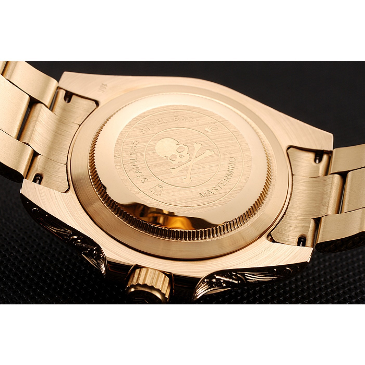 MiroTime Rolex Submariner Skull Limited Edition Black Dial Gold Case And Bracelet 1454071