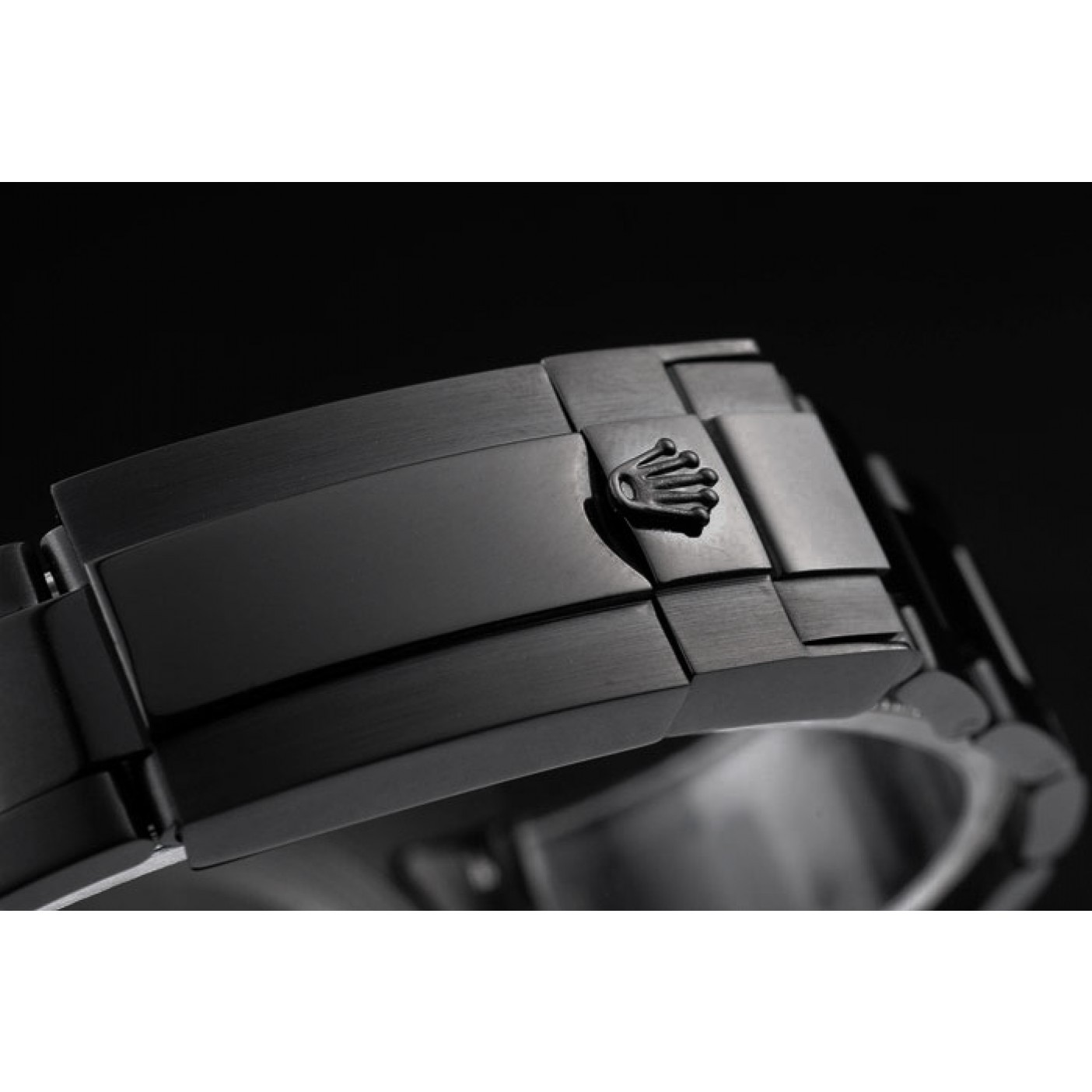 MiroTime Rolex Swiss Submariner Pro-Hunter Black Steel Strap Black Dial