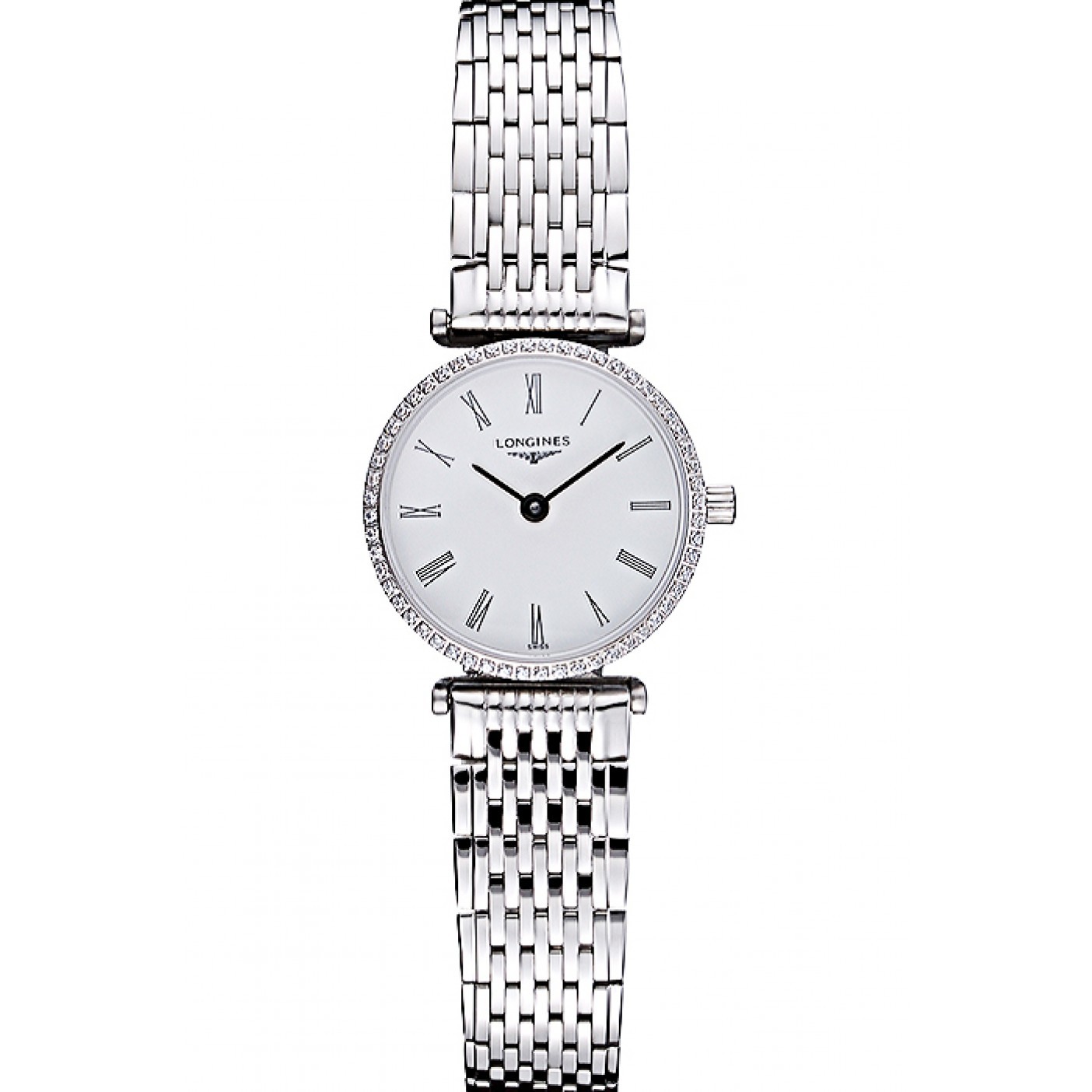 MiroTime Longines La Grande Classique Stainless Steel White Dial Diamond Bezel Femme 622110