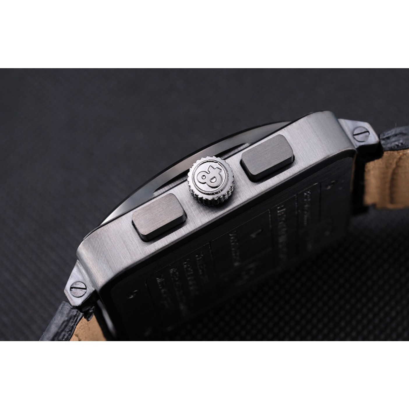 MiroTime Bell and Ross BR 03-94 Black Dial White Numerals Silver Case Brown Leather Strap