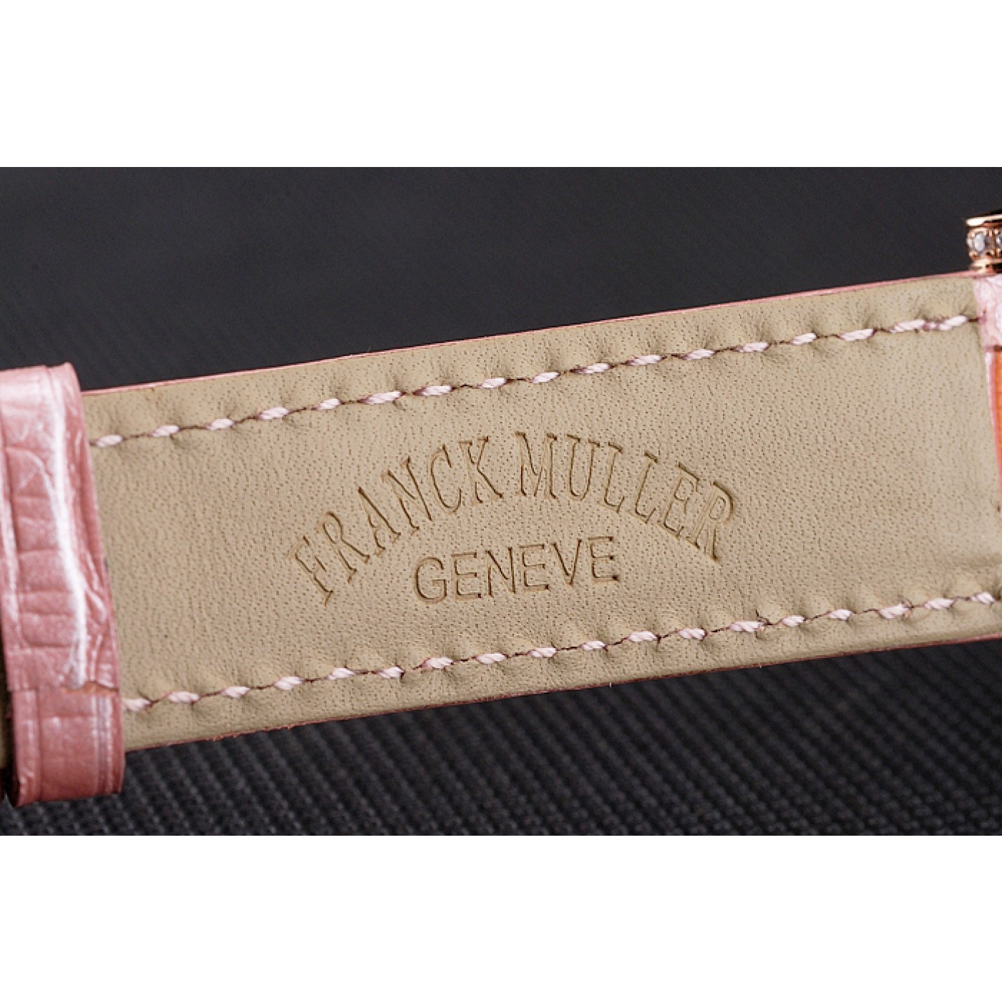 MiroTime Franck Muller Double Mistery 4 Saisons White Dial Rose Gold Case Light Pink Leather Strap
