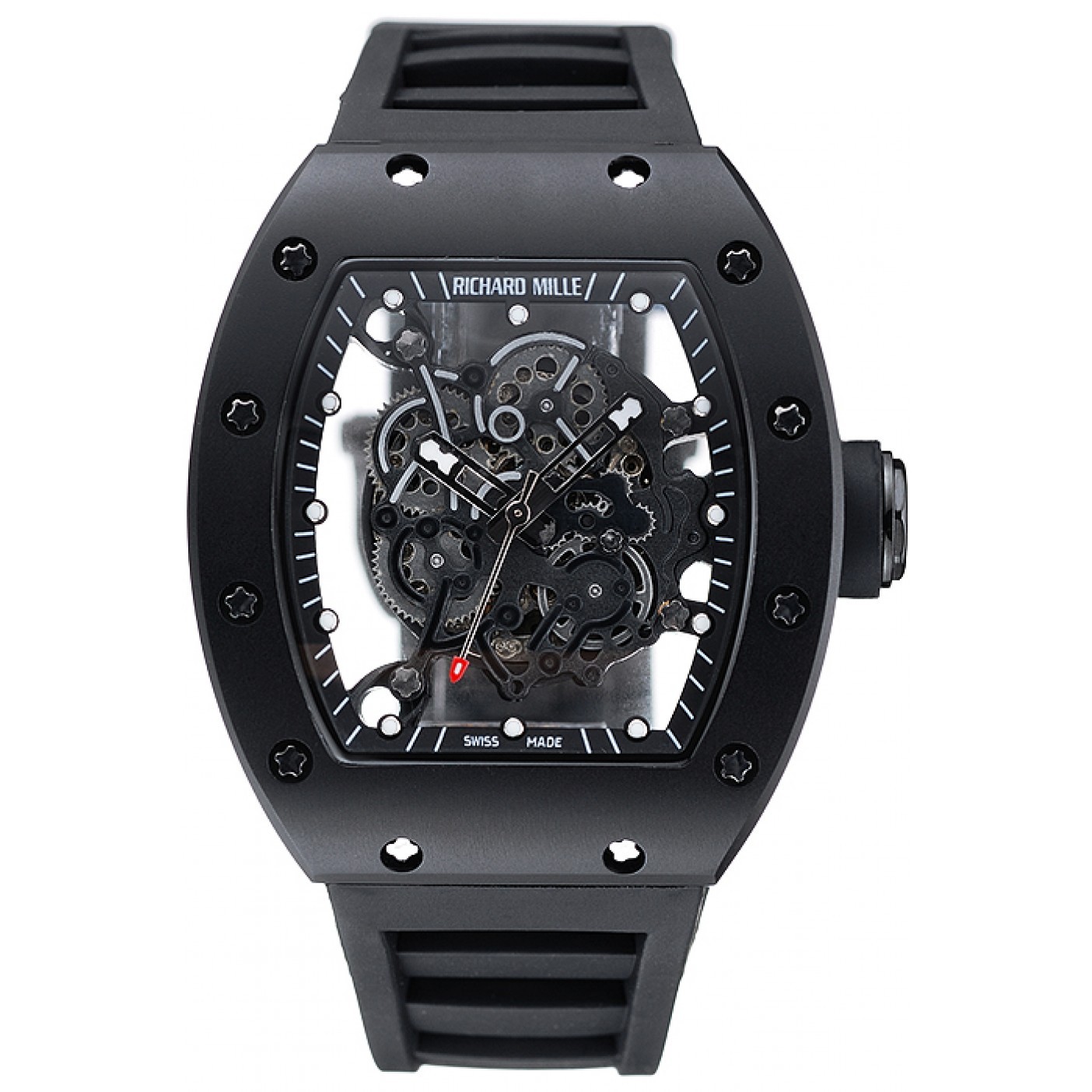 MiroTime Richard Mille RM 055 Bubba Watson Black Case Black Rubber Bracelet 1454199