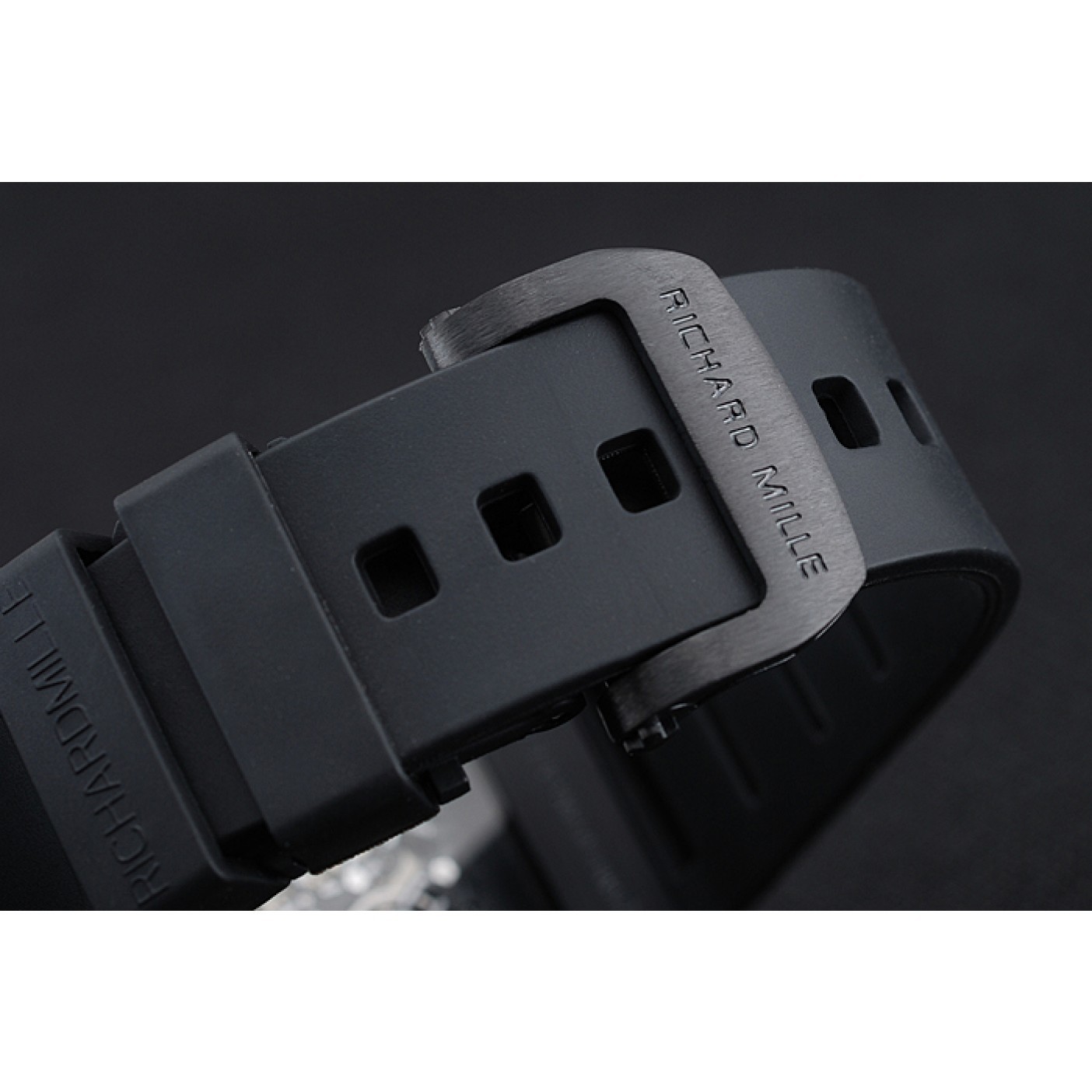 MiroTime Richard Mille RM 055 Bubba Watson Black Case Black Rubber Bracelet 1454199