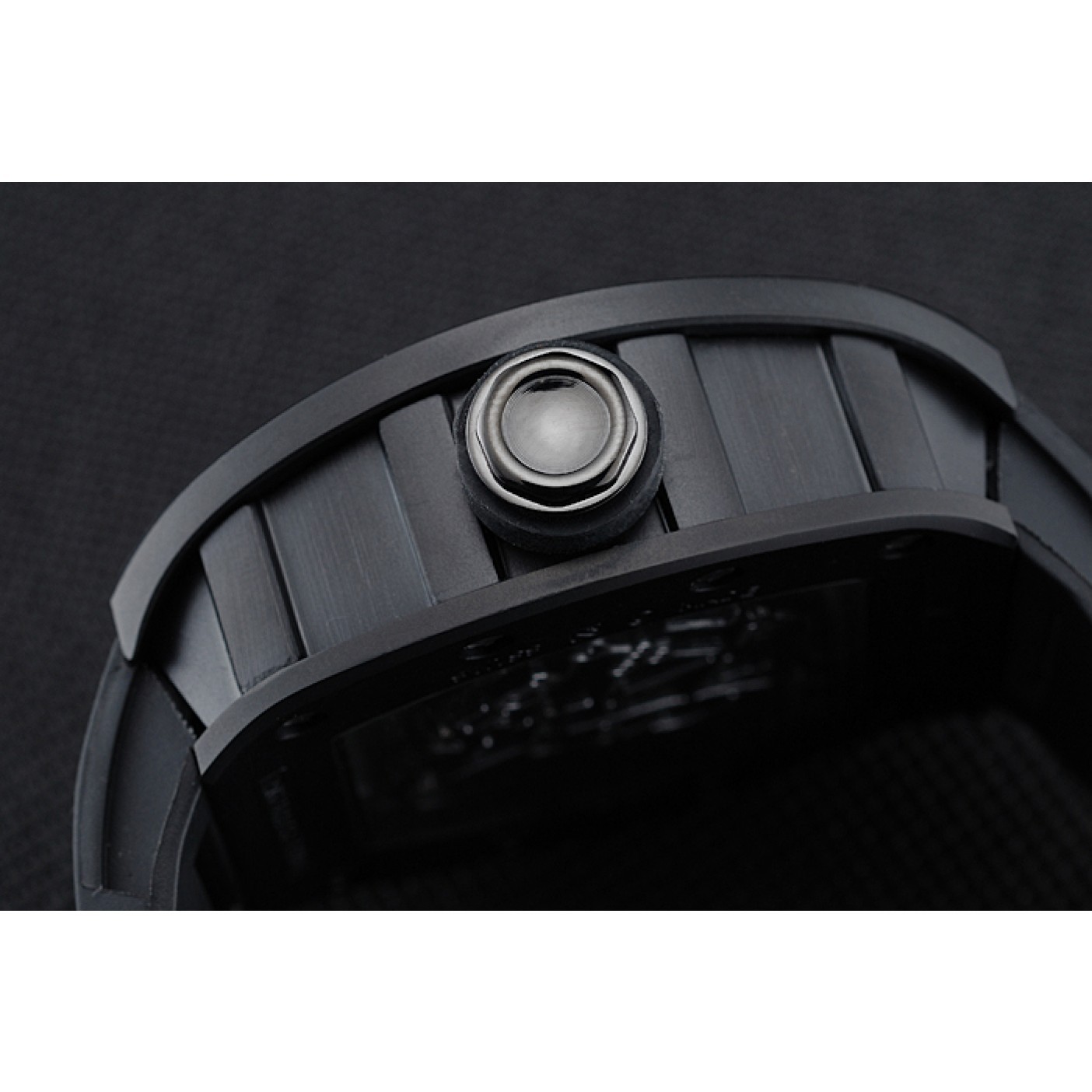 MiroTime Richard Mille RM 055 Bubba Watson Black Case Black Rubber Bracelet 1454199