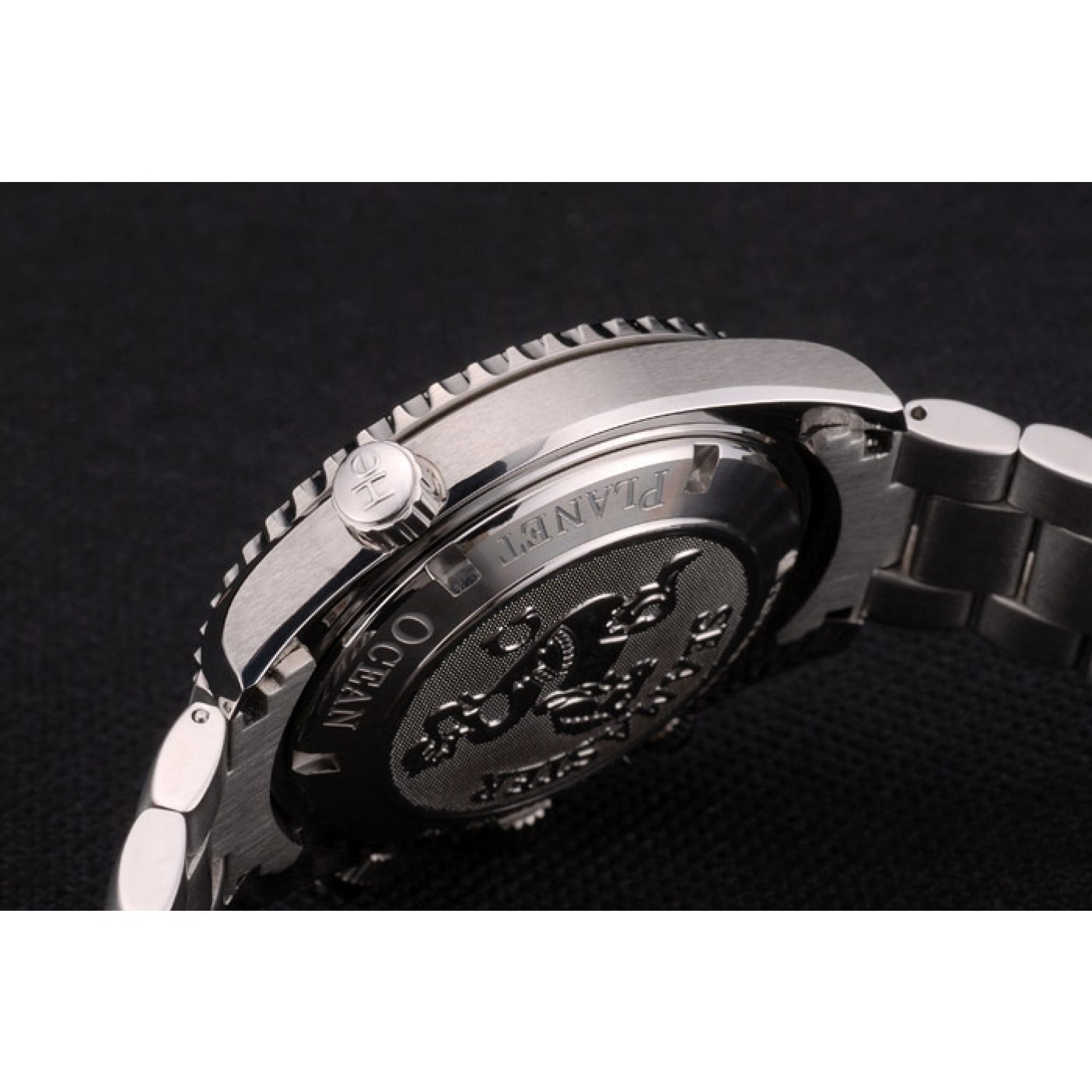 MiroTime Omega Seamaster Planet Ocean Black Bezel Black Dial Stainless Steel Strap 80240